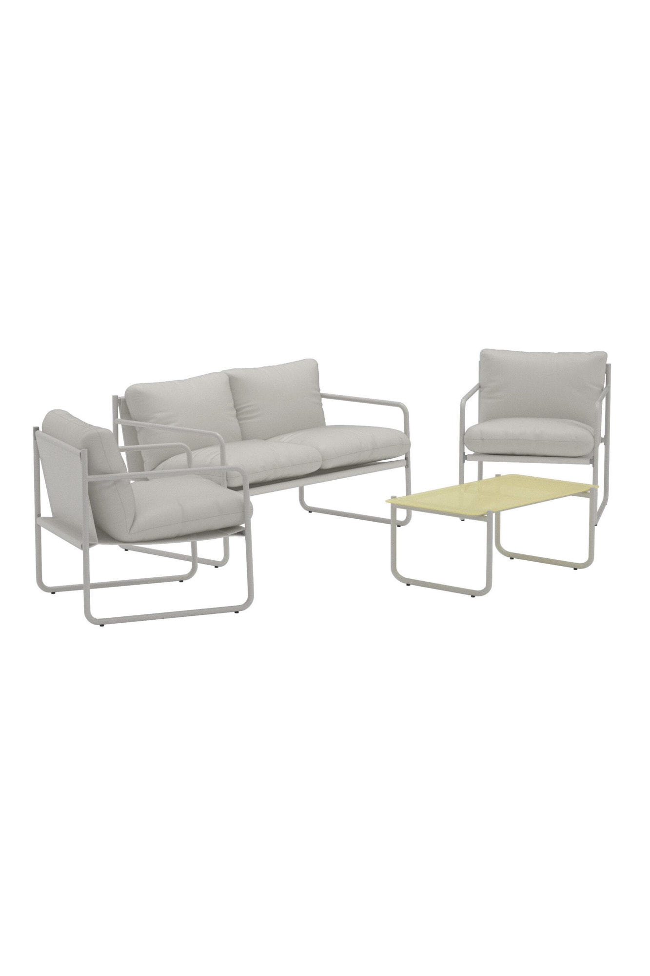 Venture Home Gartenlounge-Set »Thassos, großzügiges Outdoor-Set für hohen Sitzkomfort« 4 tlg. Loungemöbel mit Stoffbezug, angenehm, weich