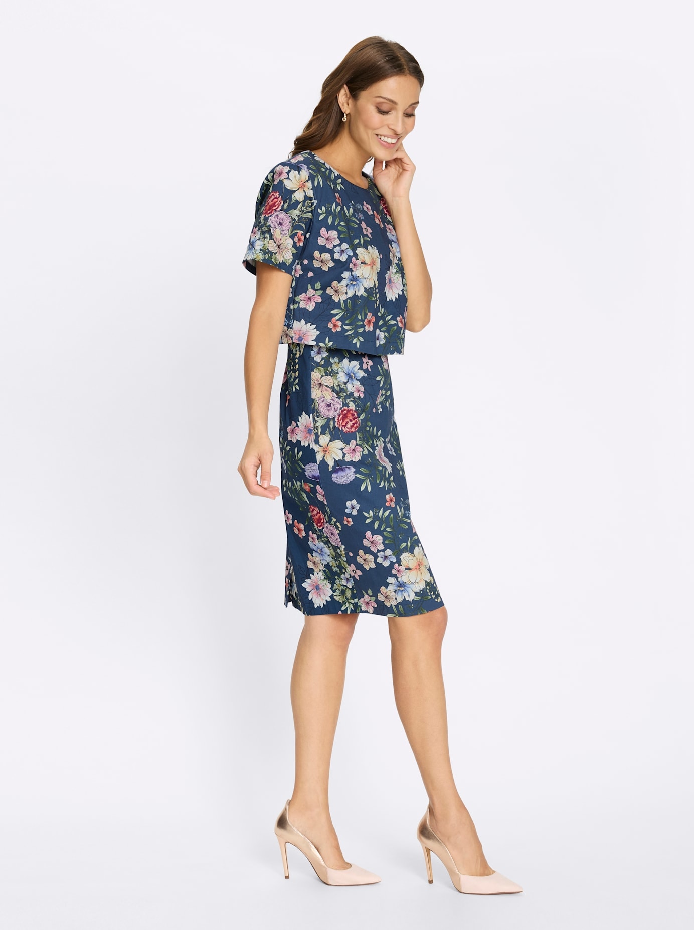 Lady Satinkleid »Druck-Kleid«