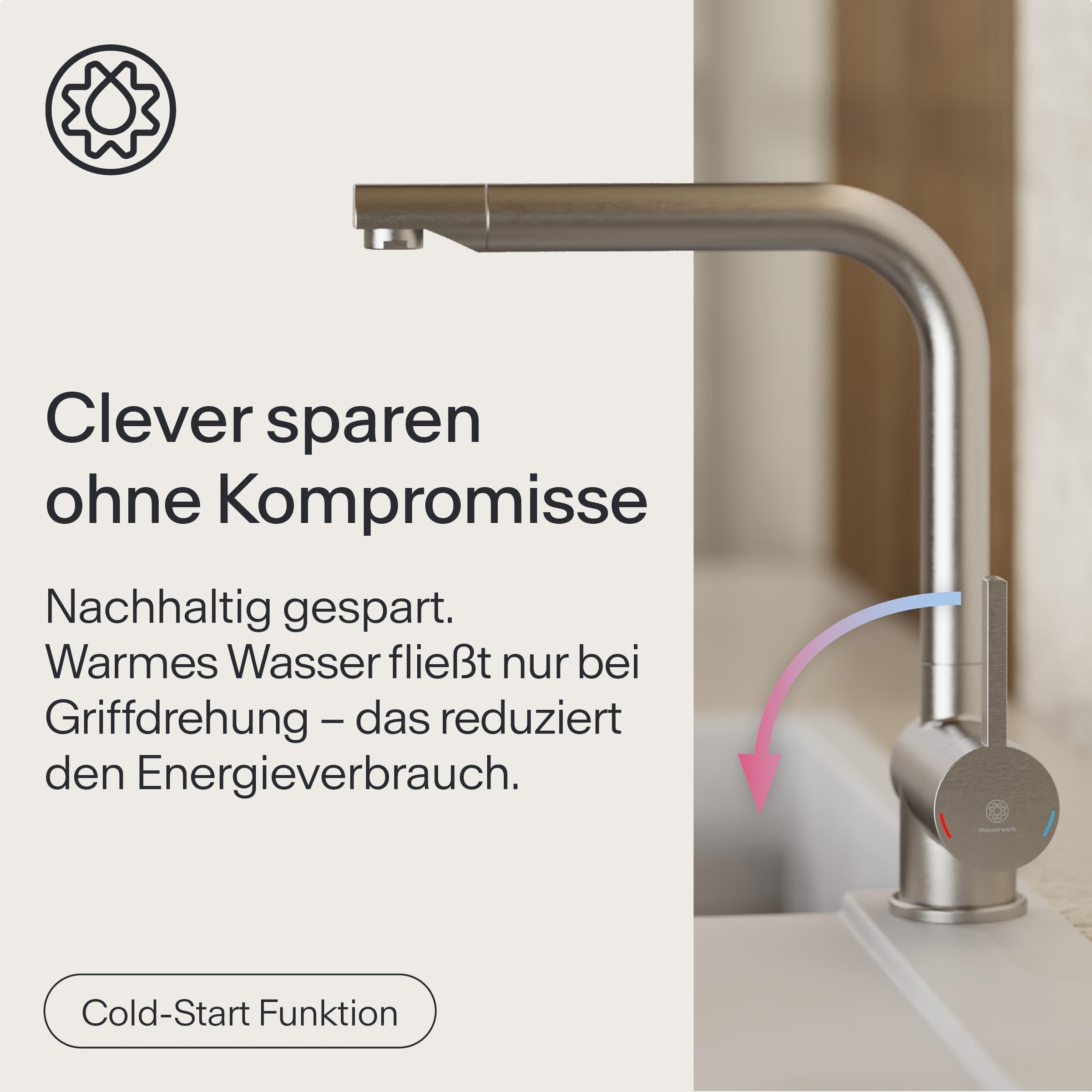WASSERWERK Spültischarmatur »WK 4, Wasserhahn, Küche, Einhebelmischer«