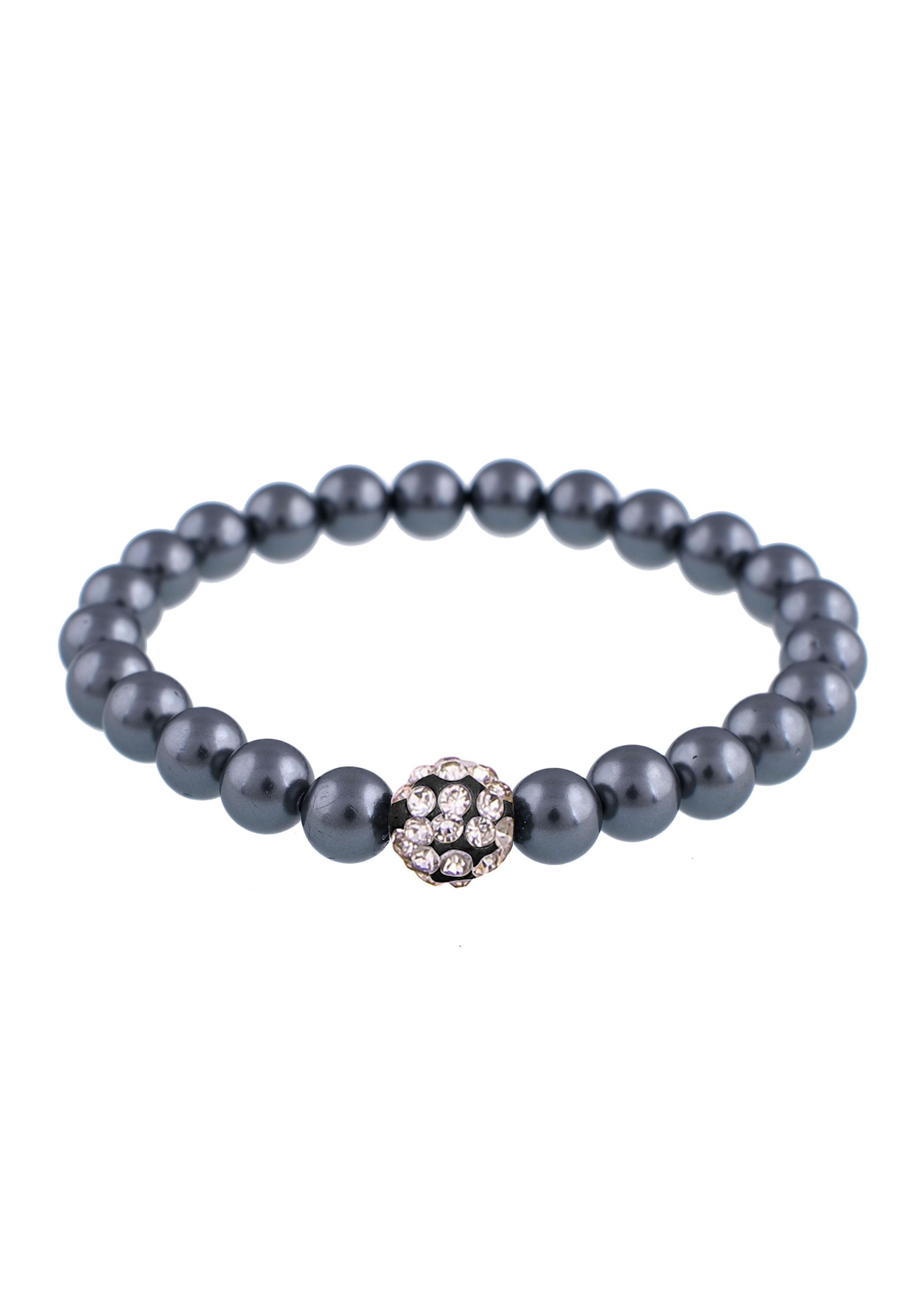 leslii Armband »Perlenarmband, 61646213«, mit Muschelkernperlen und Strasssteinen