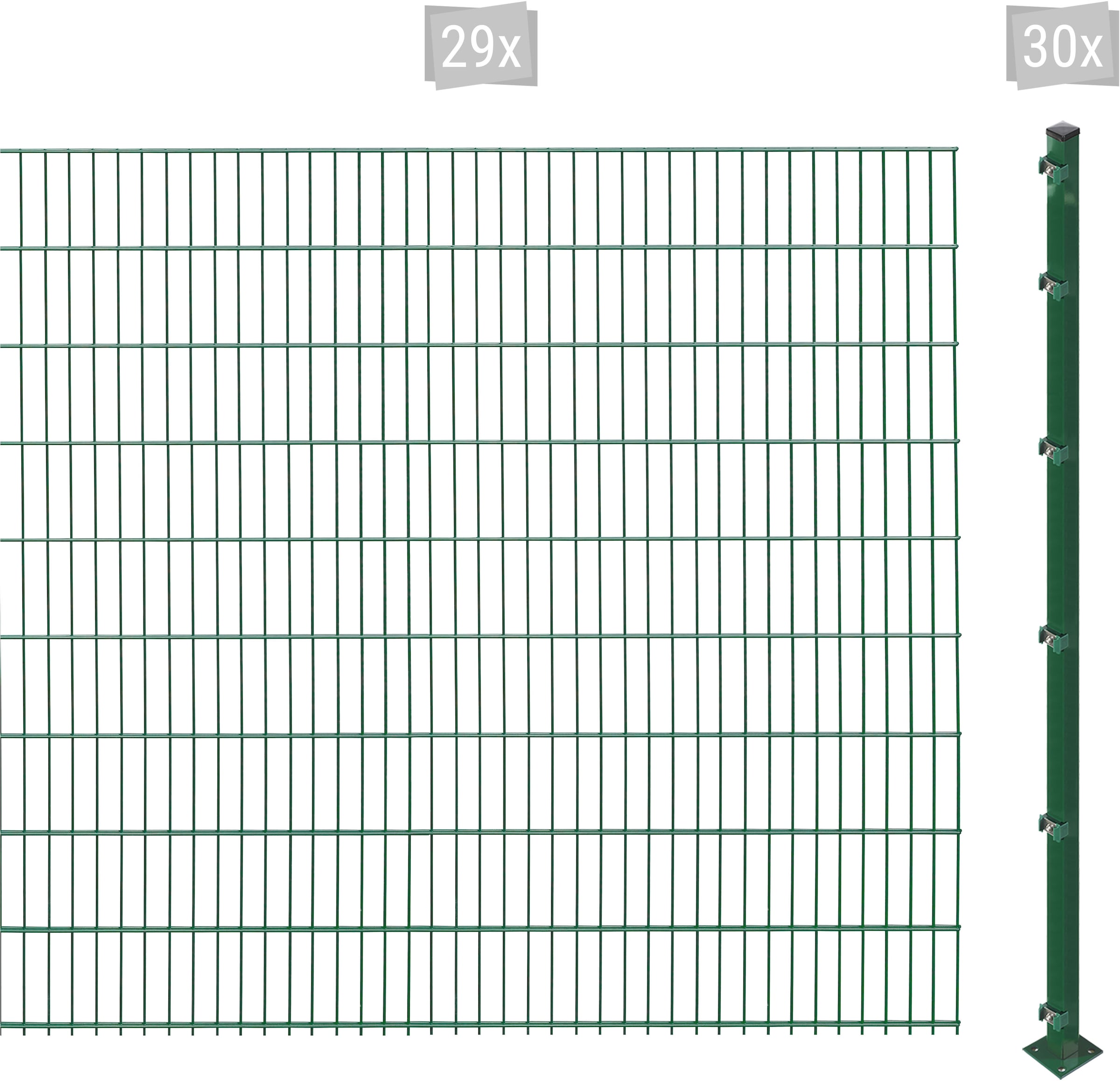 Arvotec Doppelstabmattenzaun »ESSENTIAL 183 zum Aufschrauben« Zaunhöhe 183 cm, Zaunlänge 2 - 60 m