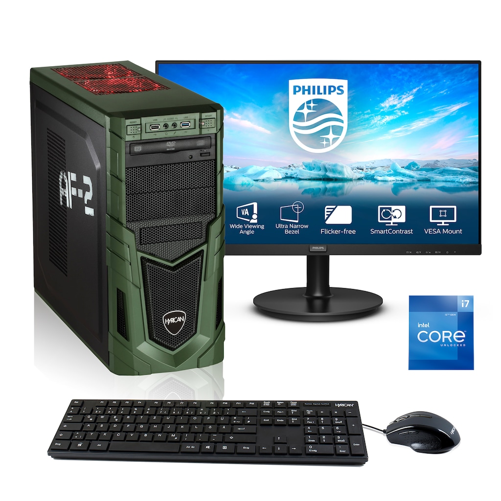 Hyrican Gaming-PC-Komplettsystem »SET2325«, Windows 11, inklusive 27" Monitor Philips 271V8LA