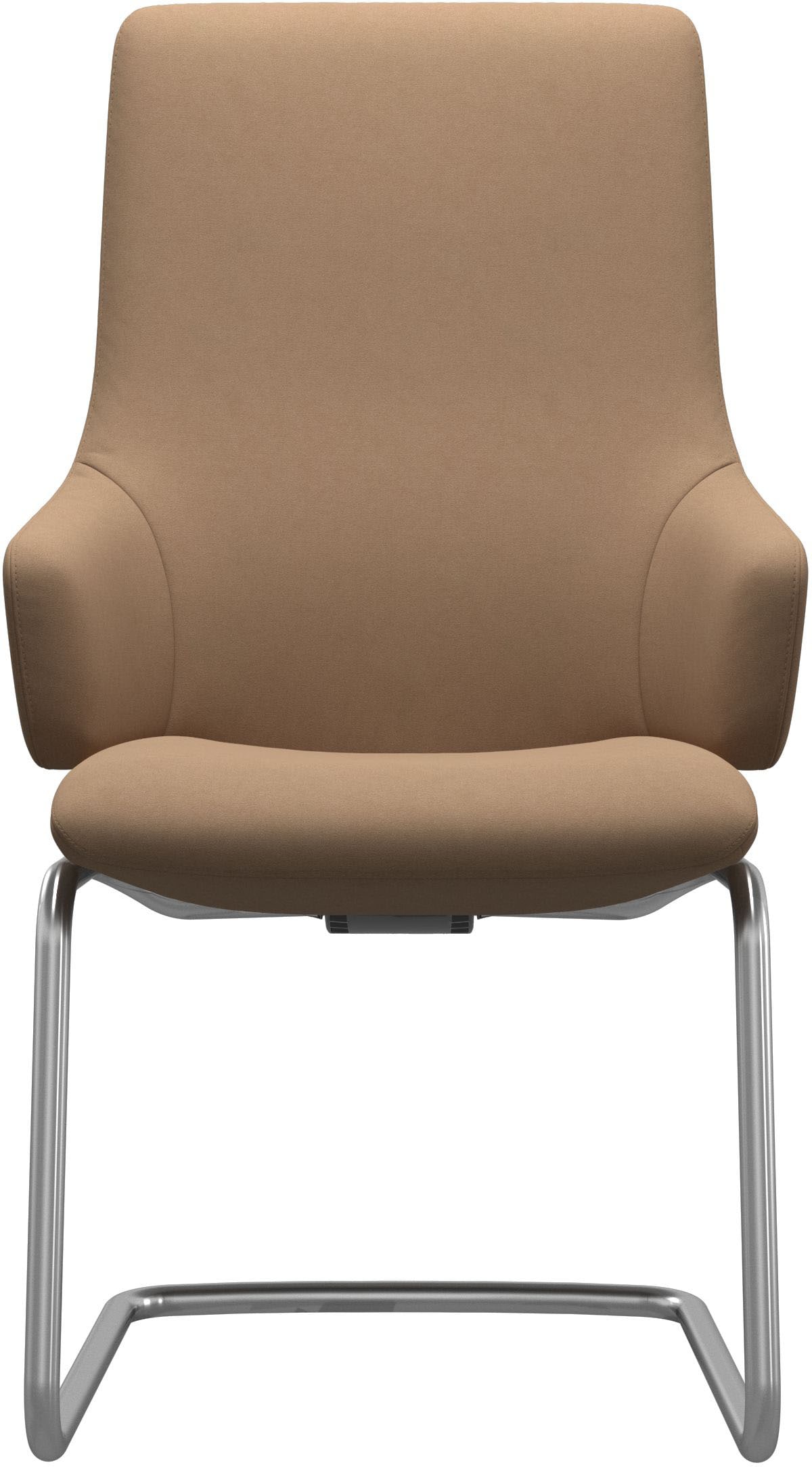 Stressless® Polsterstuhl »Laurel«, Microfaser DINAMICA, High Back mit Armlehne, Größe L, mit Beinen aus Stahl in Chrom