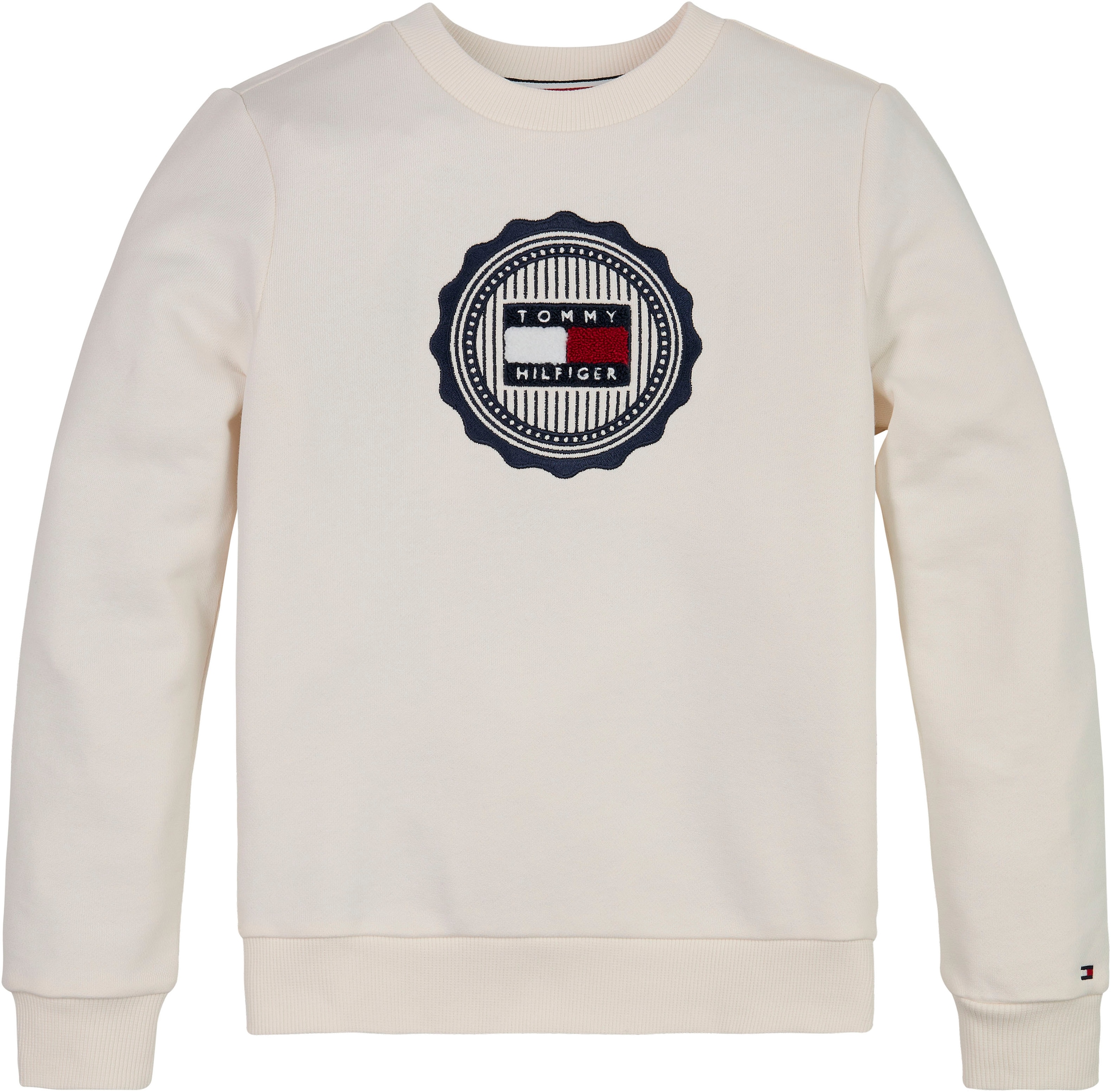Tommy Hilfiger Sweatshirt »STAMP EMBROIDERY REG SWEATSHIRT«, Kinder bis 16 Jahre mit Logopatch