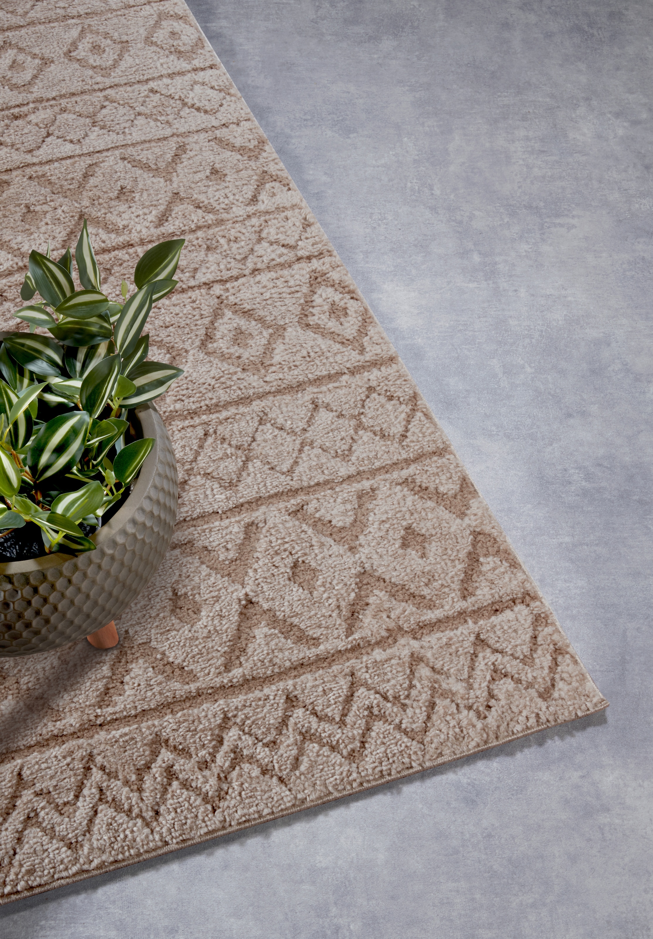 ELLE DECORATION Designteppich »Itinerance«, rechteckig, 18 mm Höhe, Hochflor, Shaggy, Läufer, weich, Langflor, modern, Hoch Tief Effekt