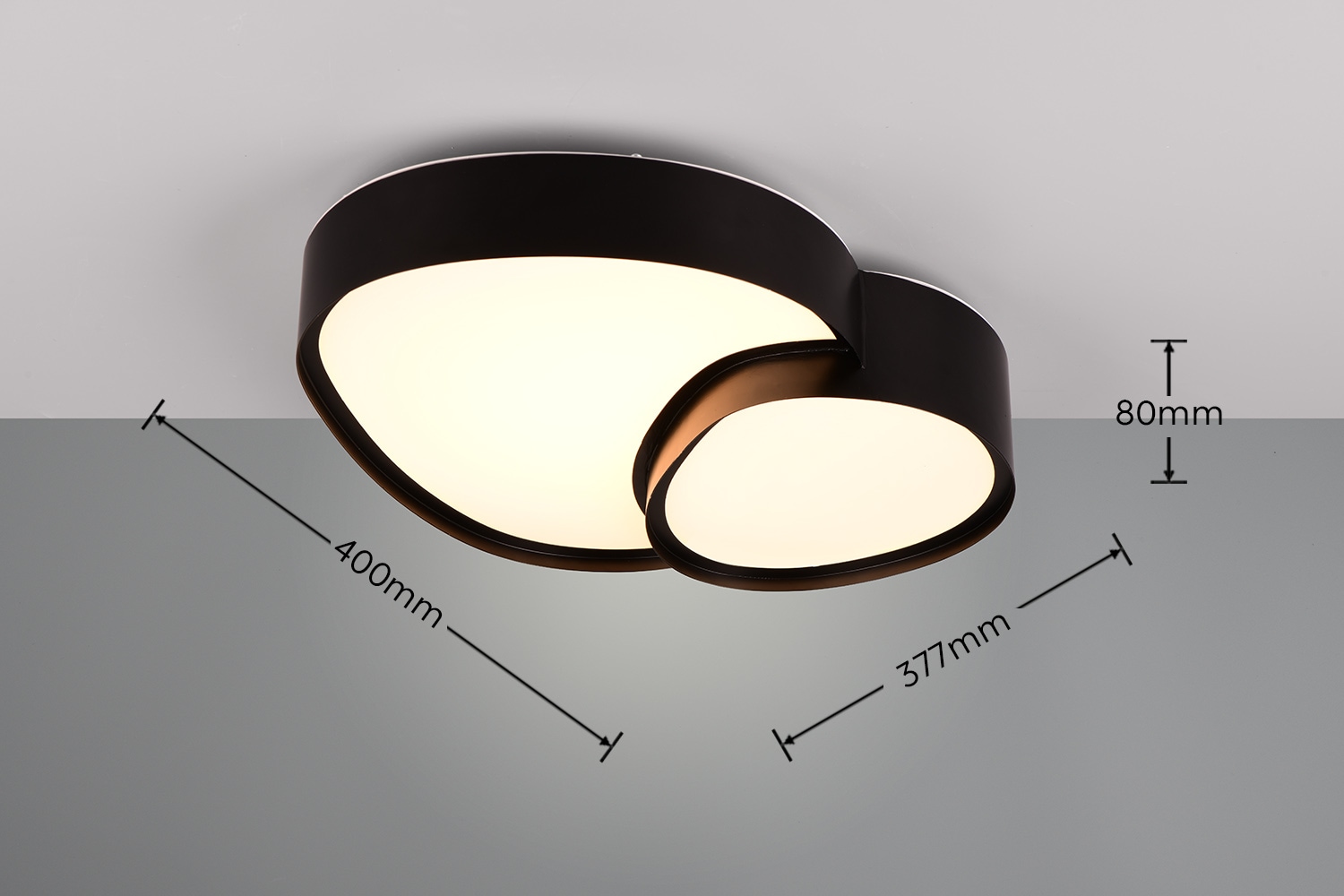 TRIO Leuchten LED Deckenleuchte »RISE, LED Deckenlampe 21W 2400 Lumen warmweiß bis kaltweiß 2700-6500K« LED-Board 1 Stk. warmweiß - kaltweiß Fernbedienung dimmbar Memoryfunktion Nachtlicht CCT Lichtfarbe wählbar