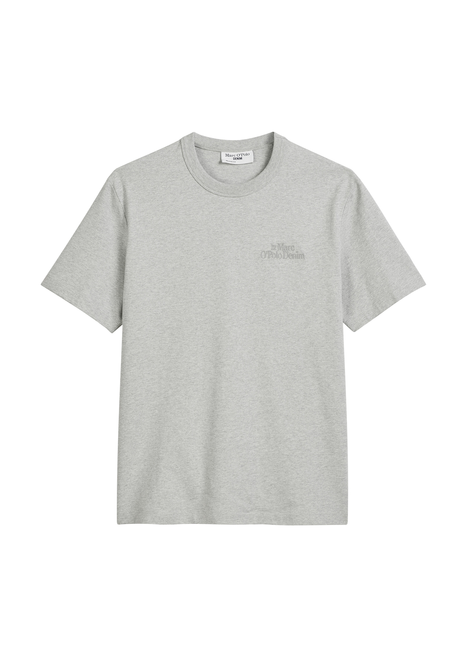 Marc O'Polo DENIM T-Shirt, relaxed, Tonale Stickerei, meliert