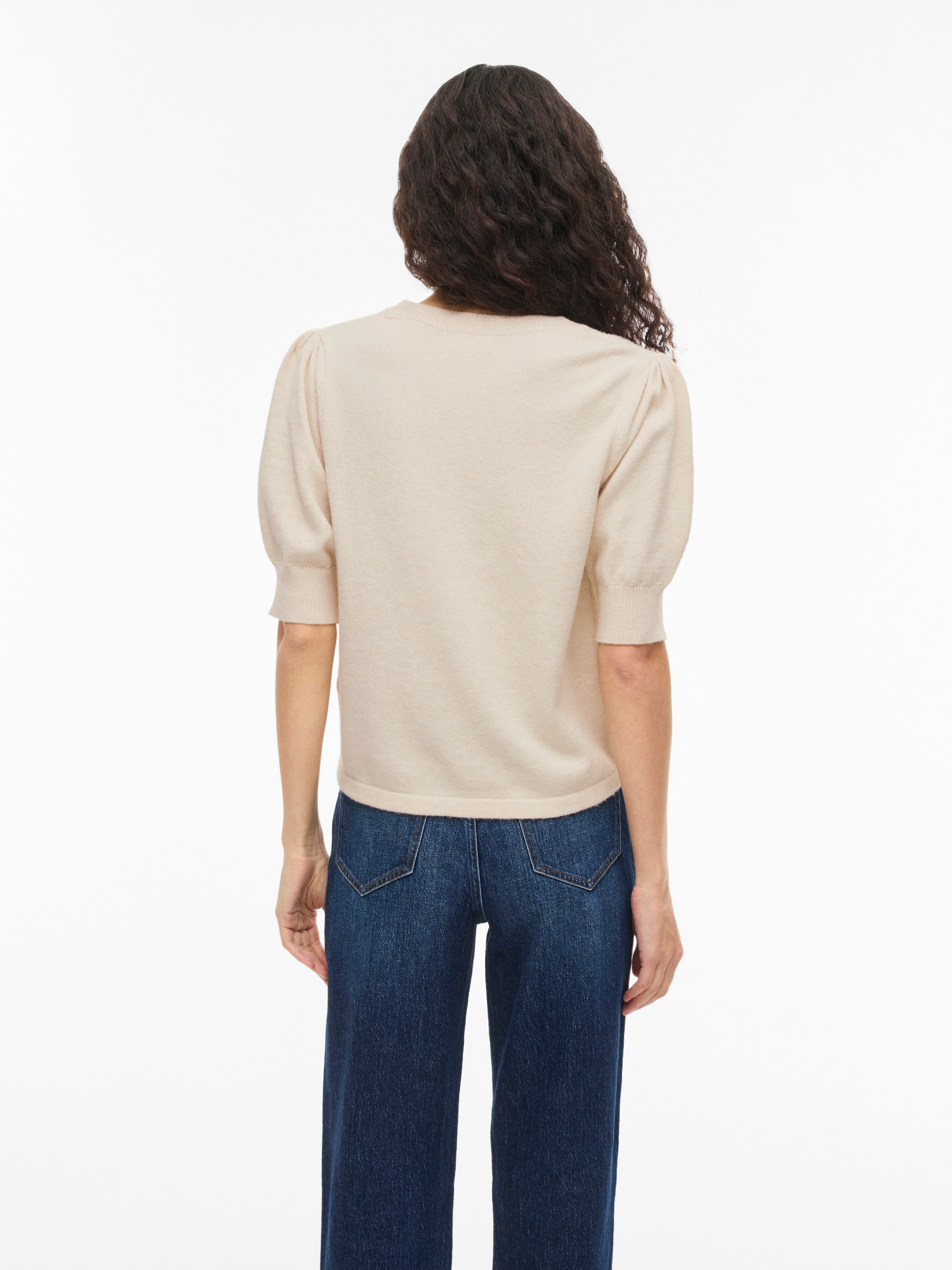 Vila Strickpullover »VIRIL 2/4 SLEEVE O-NECK KNIT TOP - NOOS«