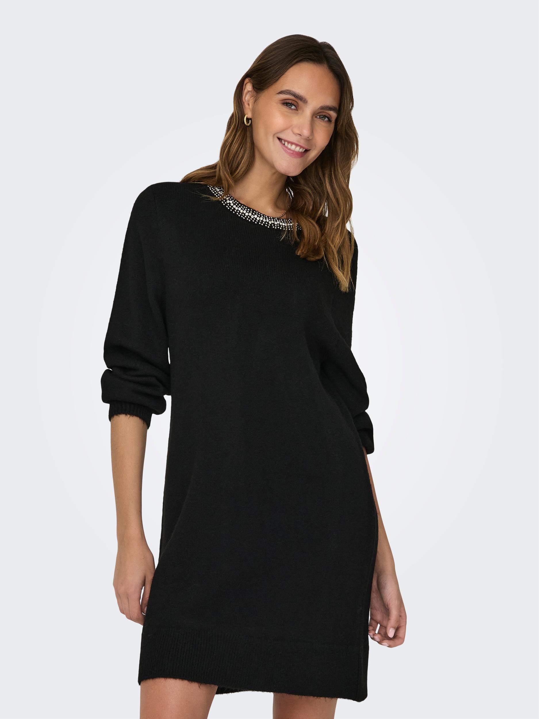 ONLY Strickkleid »ONLHALEY LS BLING ONECK DRESS CS KNT« im OTTO Online Shop