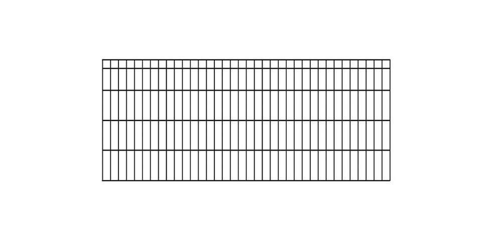 KRAUS Doppelstabmattenzaun »Dino-Pro DS-Z42«, anthrazit, 80 cm hoch, 2 m Verlängerungsmatte, 1 Pfosten