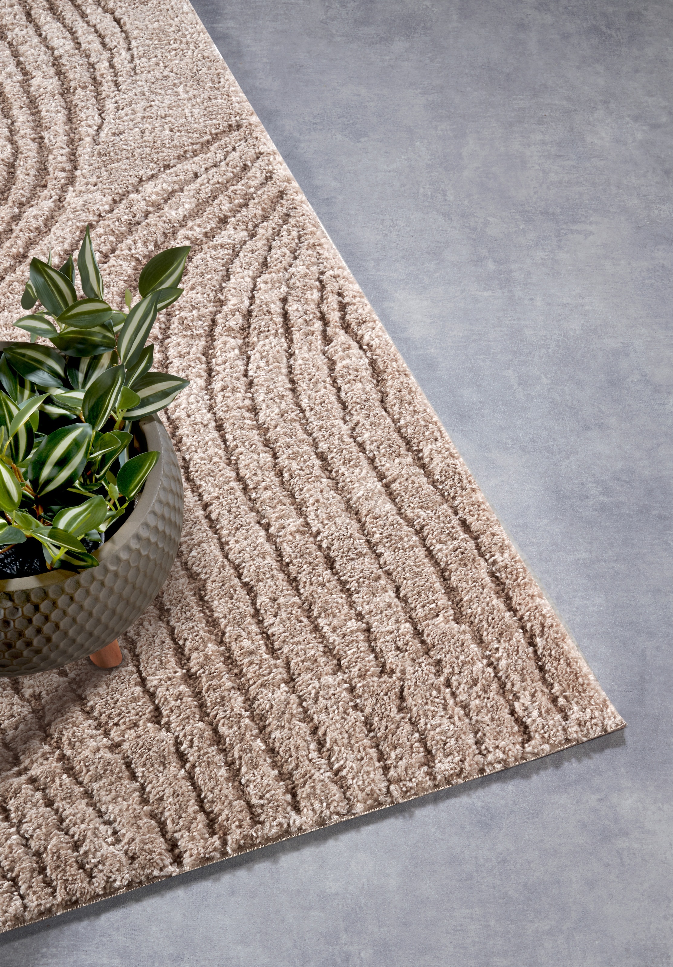 ELLE DECORATION Designteppich »Pigment«, rechteckig, 18 mm Höhe, Hochflor, Shaggy, Läufer, weich, Langflor, modern, Hoch Tief Effekt