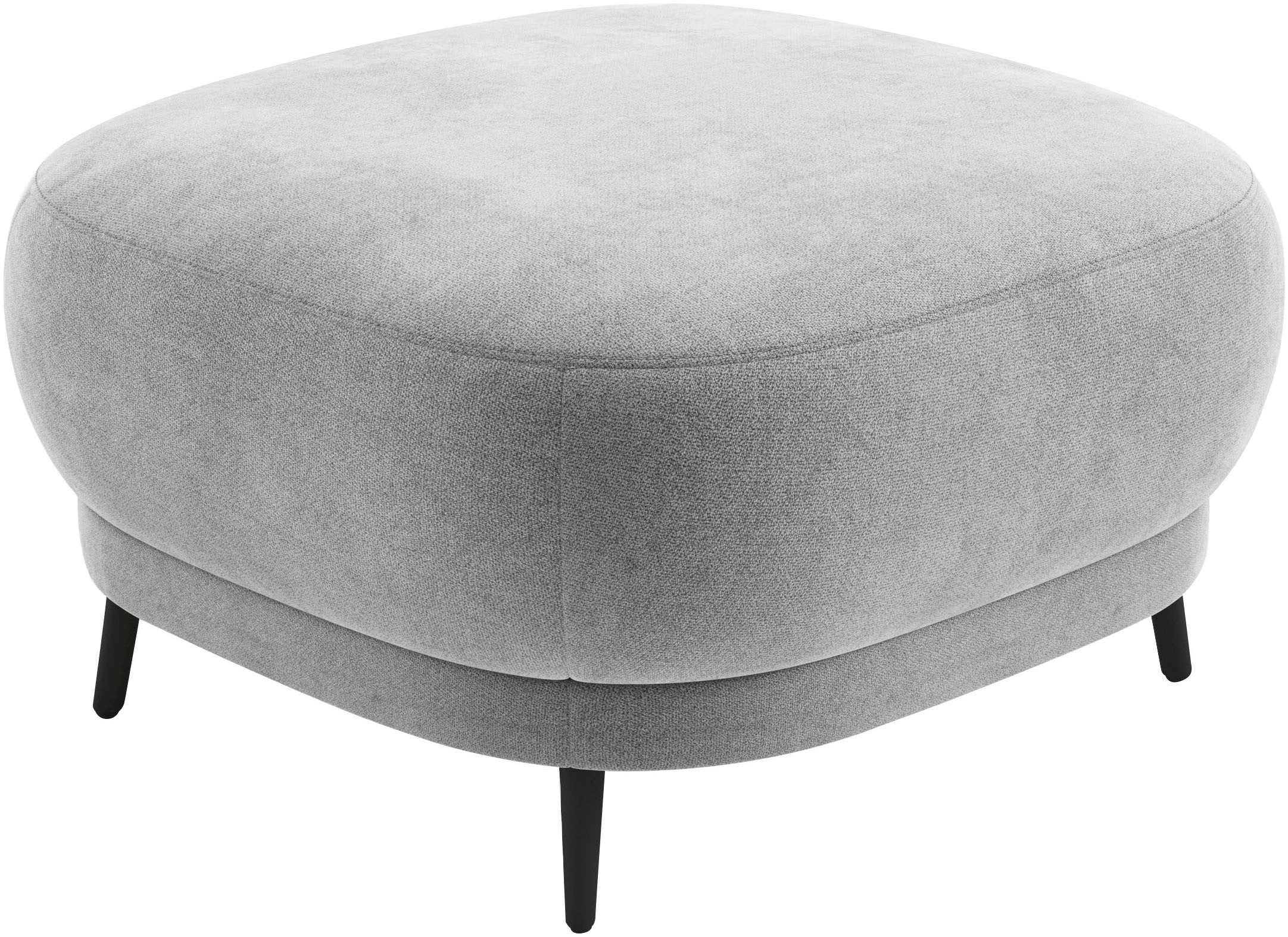 sit&more Polsterhocker »Blues«, mit Metallfüßen, schwarz-matt