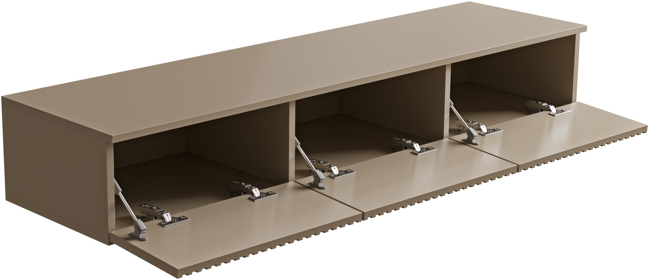 HBZ Lowboard »Lowboard Lanai, hängend, mit moderner Rillenoptik« 1 Stk. tlg. Breite 150cm, Melaminbeschichtung, Push-to-Open
