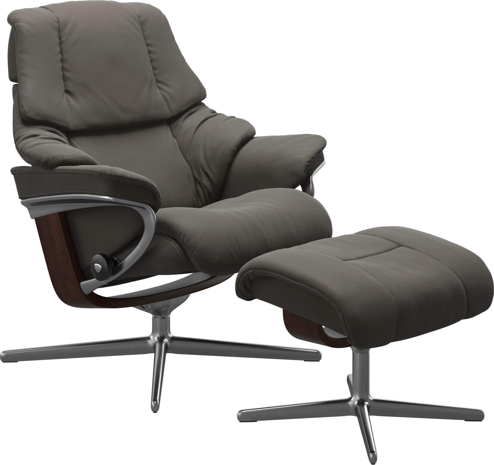 Stressless® Relaxsessel »Reno«, mit Cross Base, Größe S, M & L, Holzakzent Braun