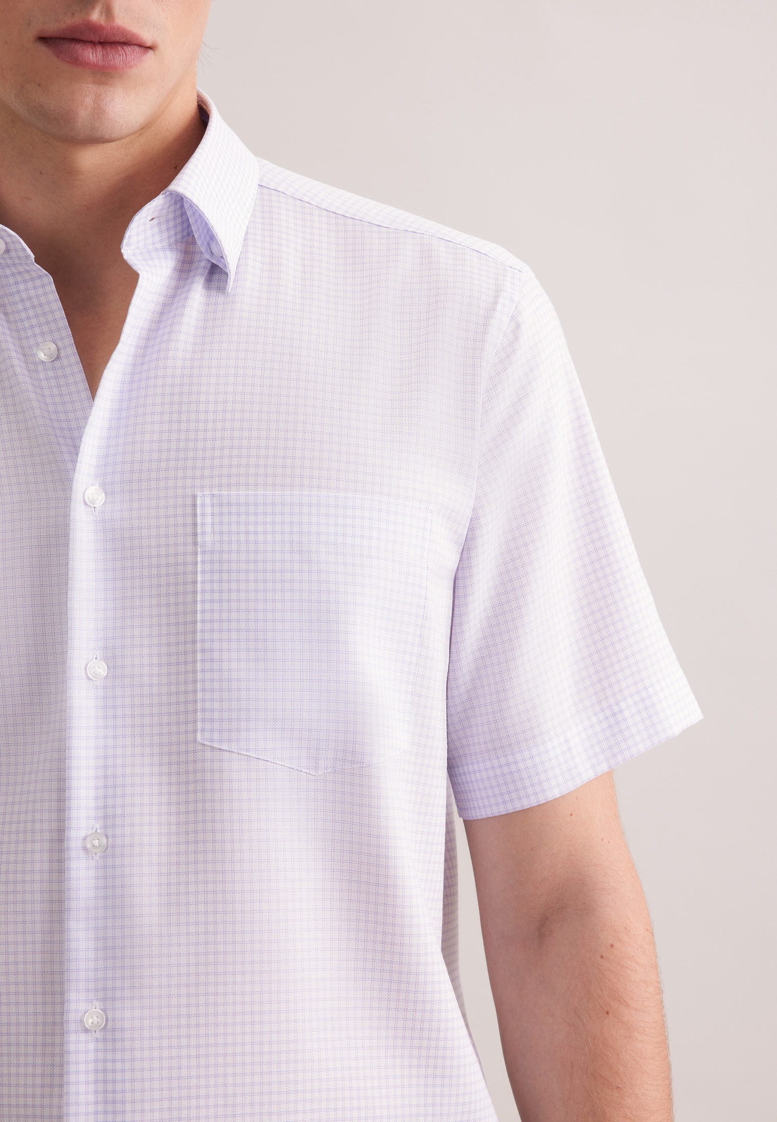 seidensticker Businesshemd »Schwarze Rose« Comfort 1/2 Covered-Button-Down-Kragen Karo