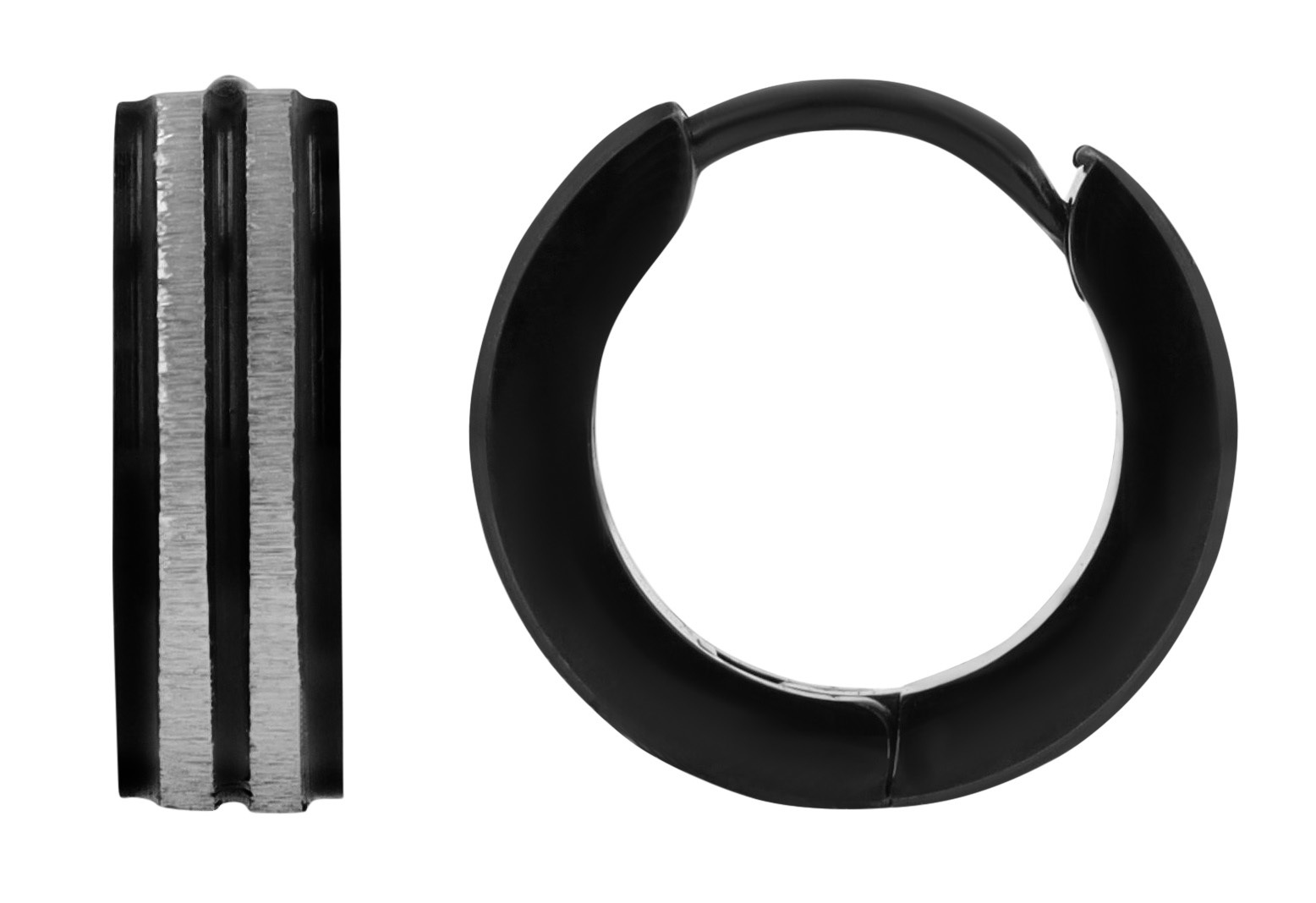 Adelia´s Paar Creolen »Unisex Ohrringe ¿ Klappcreole aus Edelstahl«