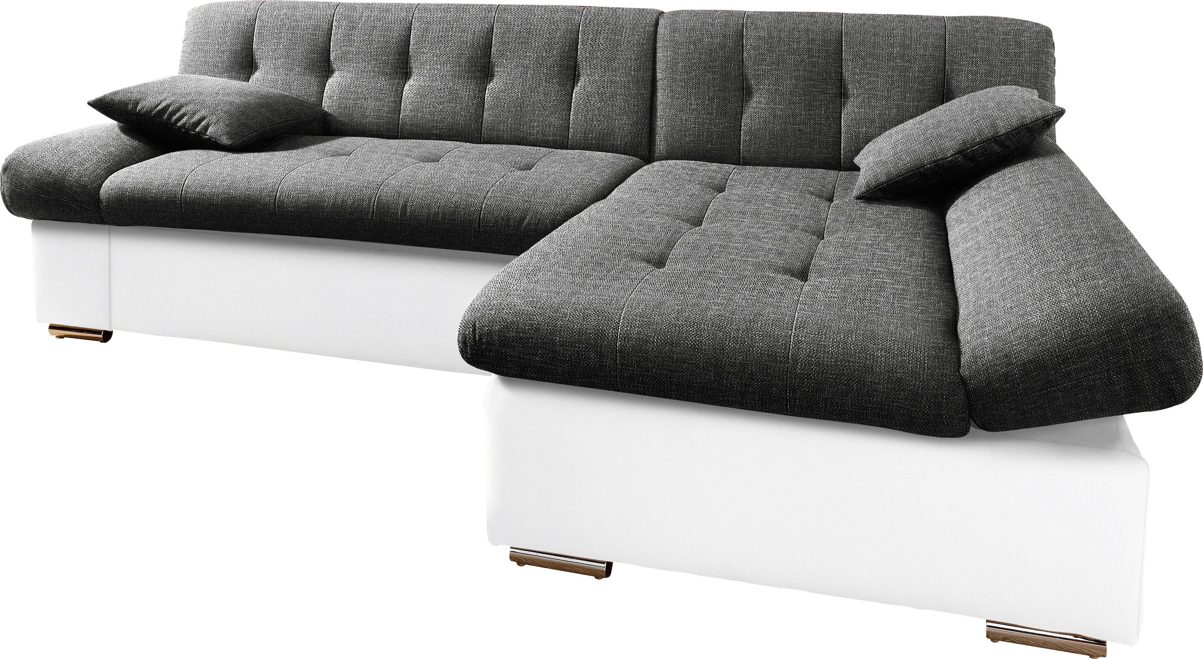 TRENDMANUFAKTUR Ecksofa »Reggae, modern und bequem, aktueller Materialmix, L-Form«, inkl. verstellbare Armlehne, wahlweise mit Bettfunktion