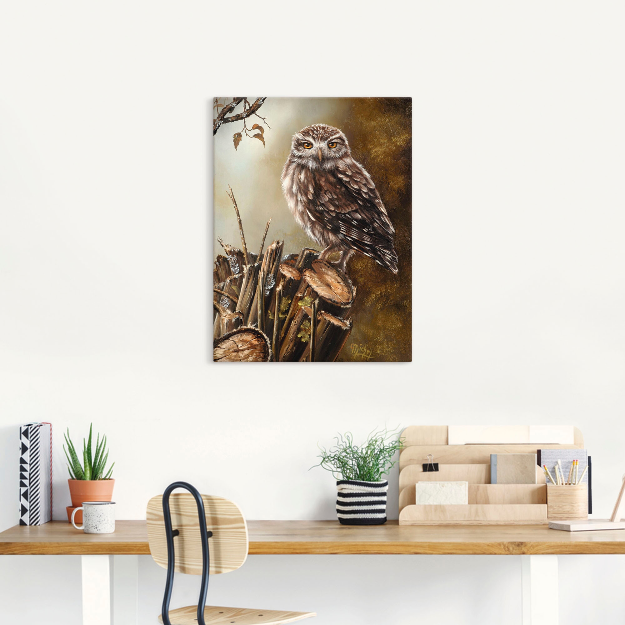 Artland Wandbild »Eule«, Vögel, (1 St.), als Leinwandbild, Poster in verschied. Größen