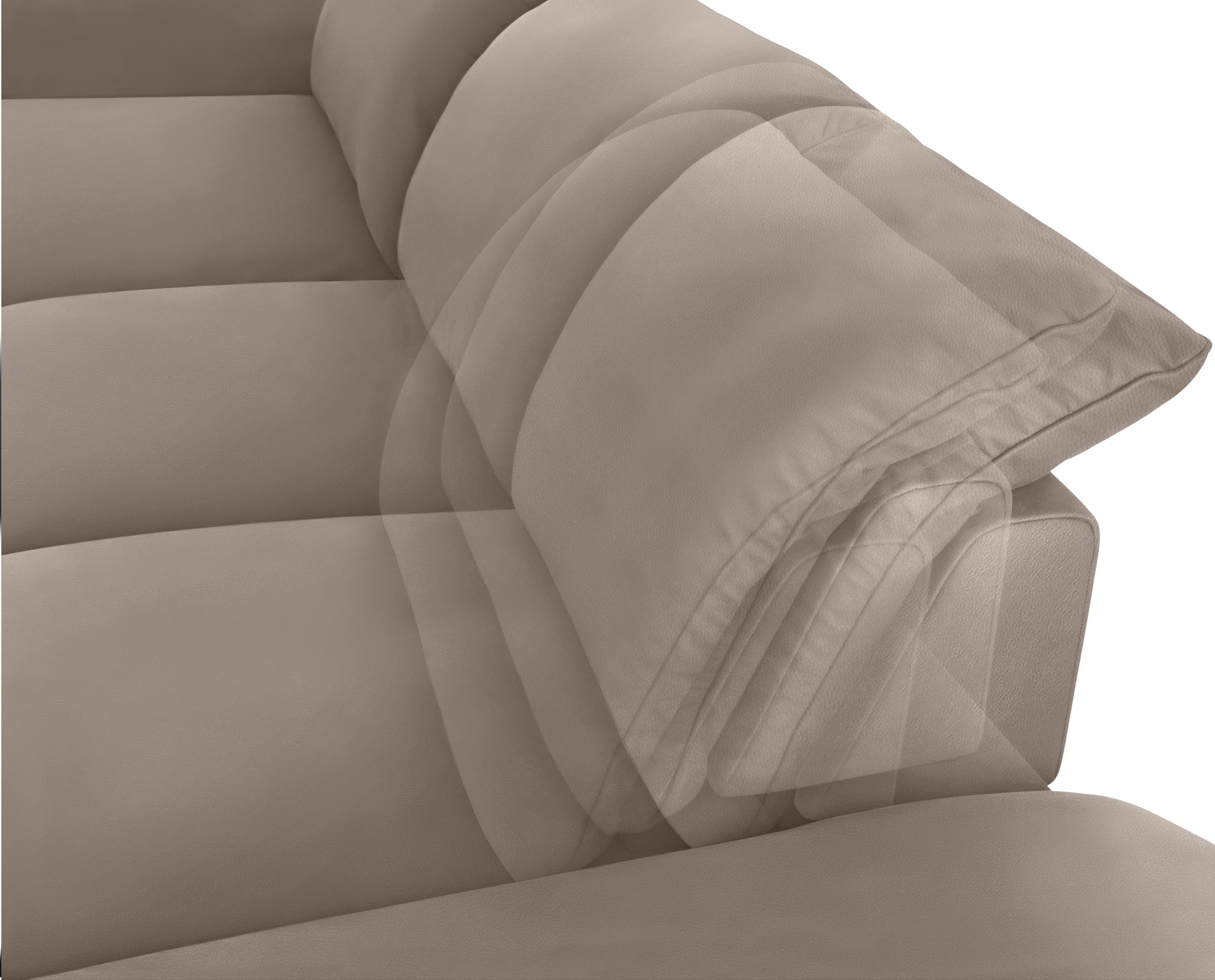 W.SCHILLIG Ecksofa »enjoy&MORE, Designsofa, bequem, zeitlos und elegant, L-Form«, mit Sitztiefenverstellung, Füße silber matt, Breite 340 cm