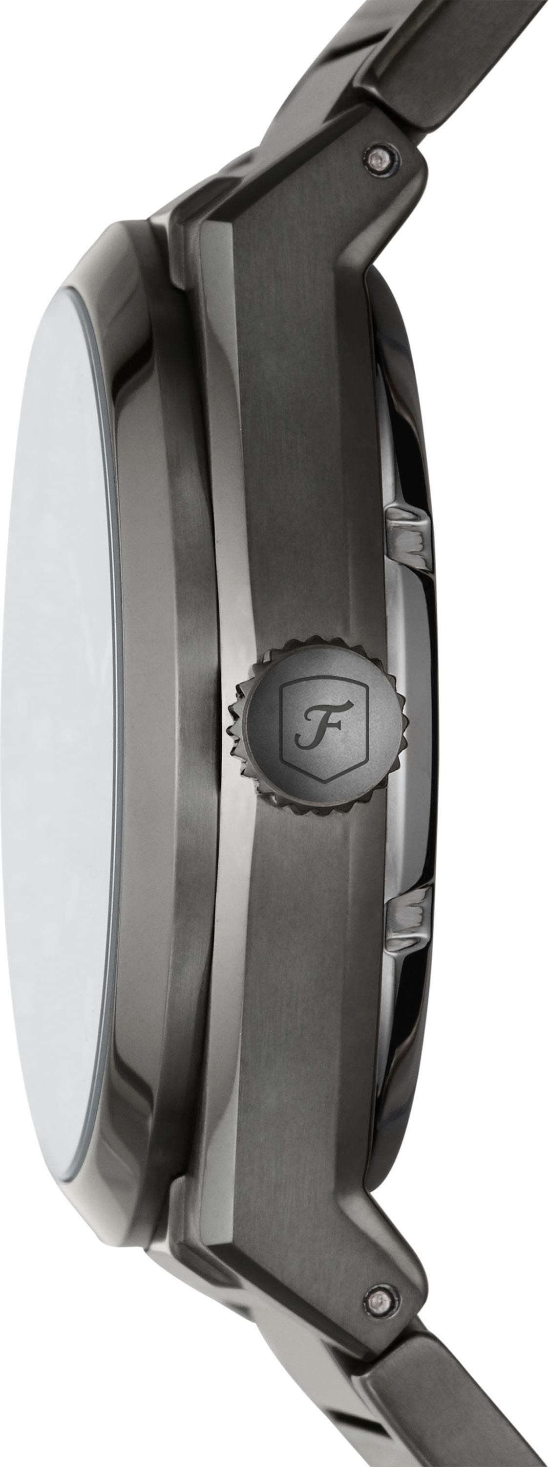 Fossil Automatikuhr »EVERETT«, Armbanduhr, Herrenuhr, Mechanische Uhr, Edelstahlarmband, analog