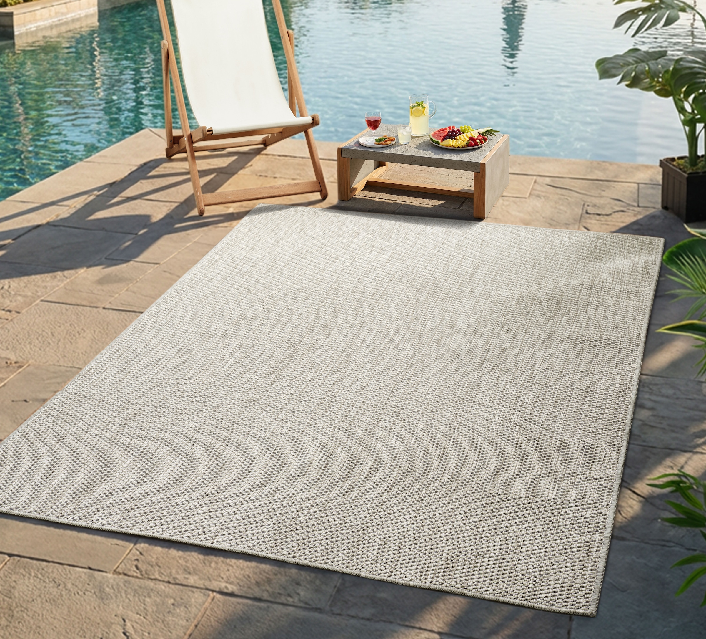 Bruno Banani Teppich »Venezia, auch als Läufer« rechteckig 4 mm Höhe In- und Outdoor geeignet, Sisal-Optik, Wetterfest & UV-beständig