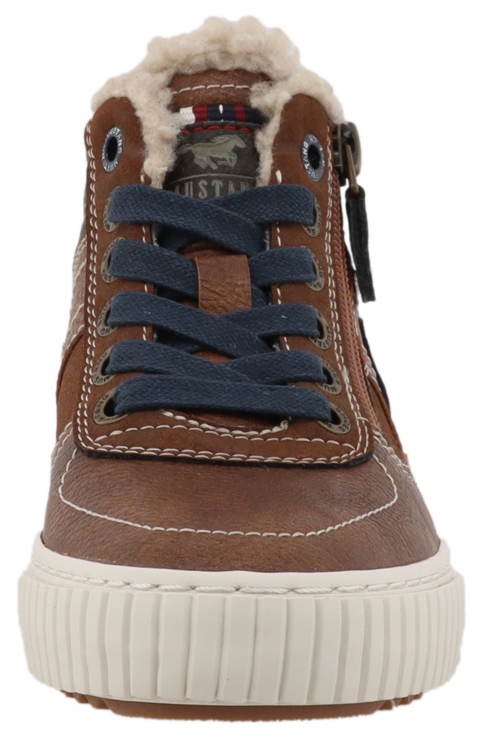 Mustang Shoes Sneaker »Ezio«  High Top Sneaker, Schnürboots mit Reißverschluss