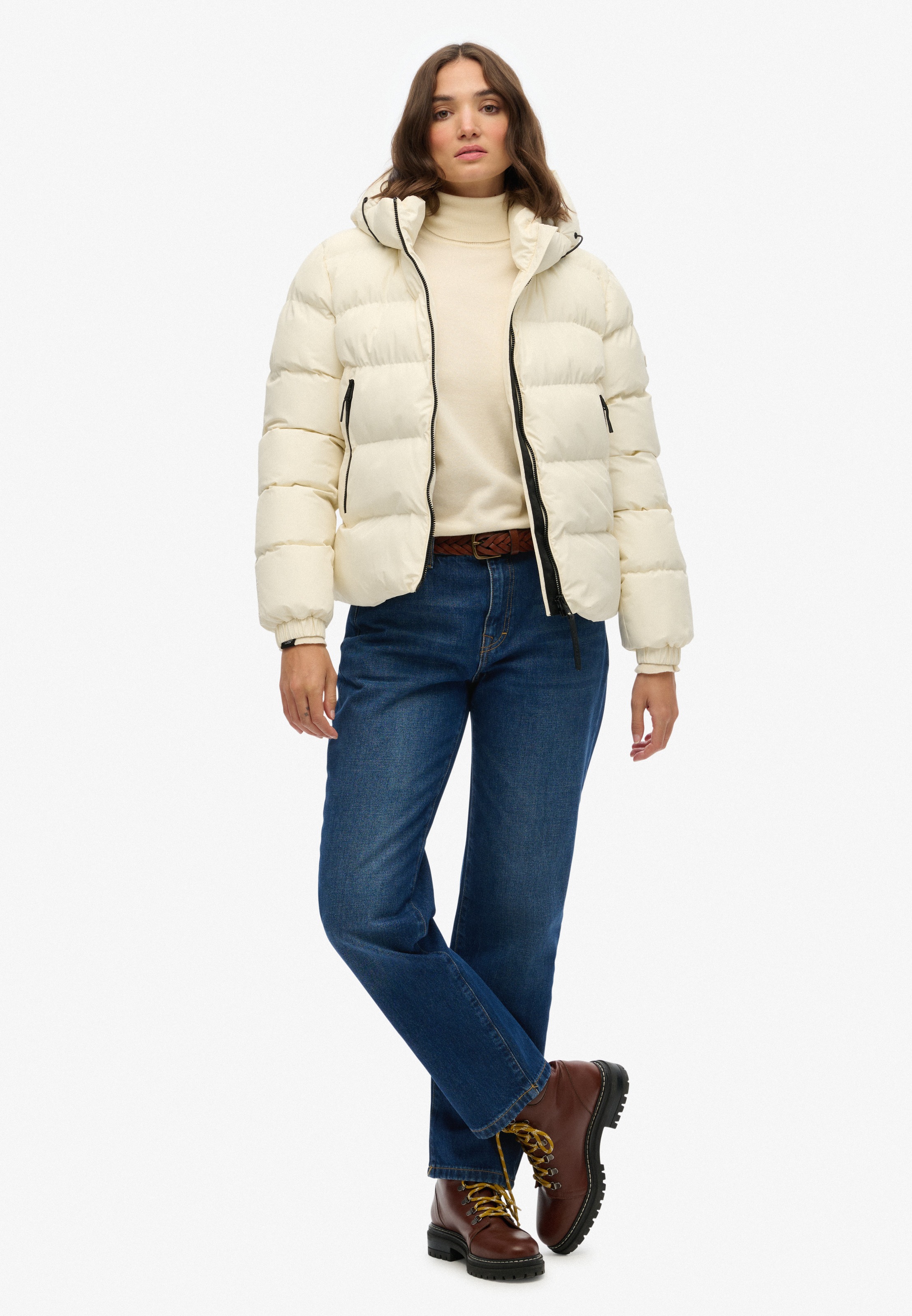 Superdry Steppjacke »HOODED SPORTS PUFFER JACKET«, mit Kapuze