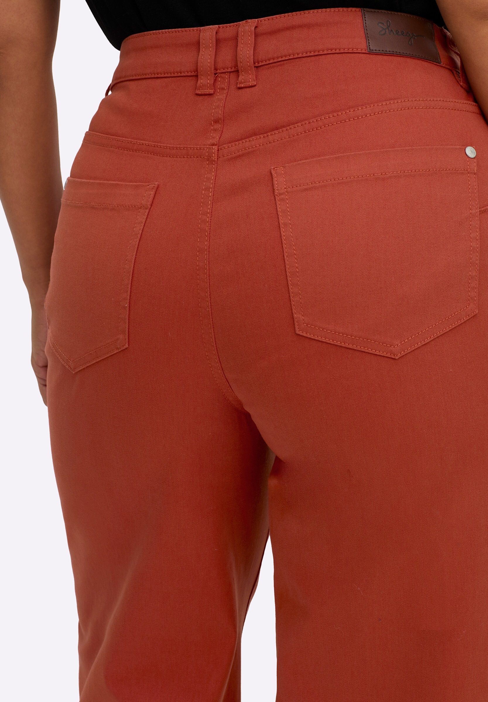 Sheego 5-Pocket-Jeans »Jeans Jeans mit weitem Bein und High-Waist-Bund«