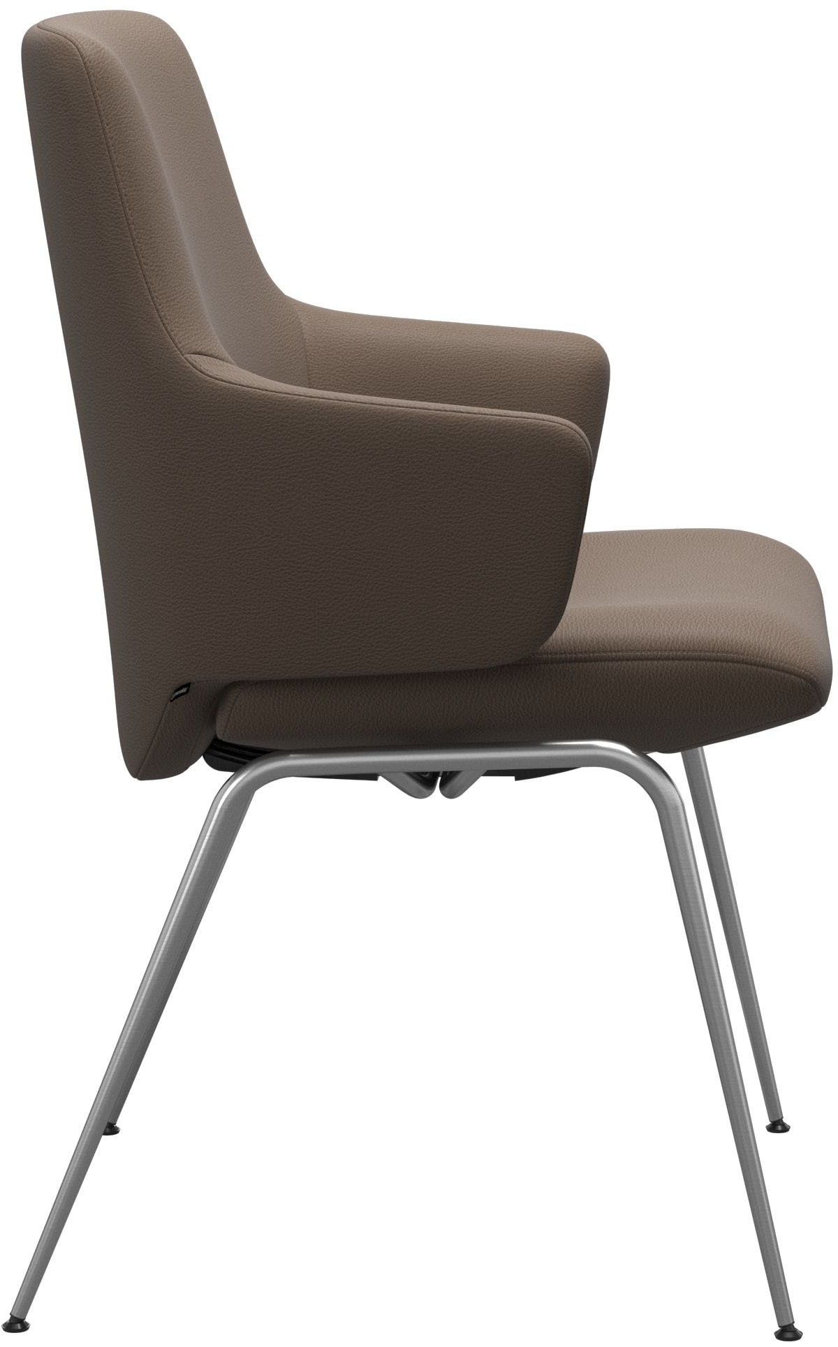 Stressless® Polsterstuhl »Laurel«, Leder BATICK, Low Back mit Armlehne, Größe L, mit Beinen aus Stahl in Chrom matt