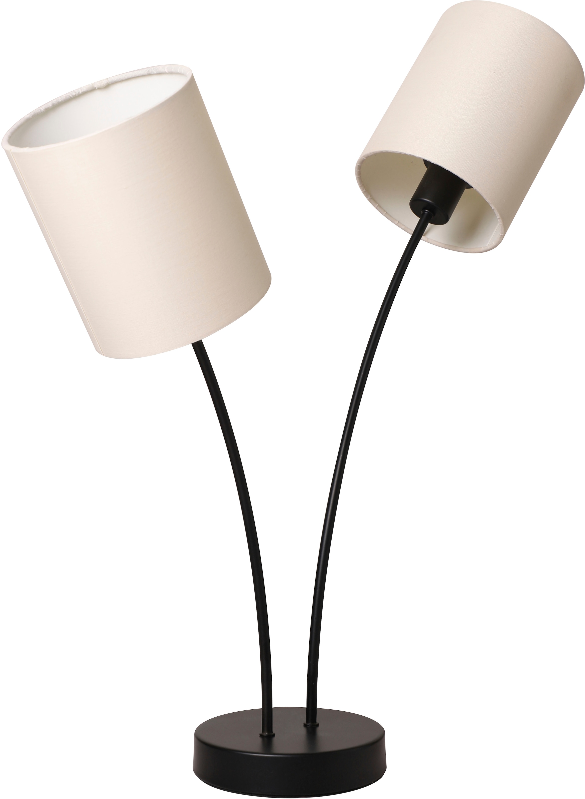 OTTO home Tischleuchte »Avveline« E14 1 Stk. Tischleuchte, 2-flammig mit Leinenschirmen