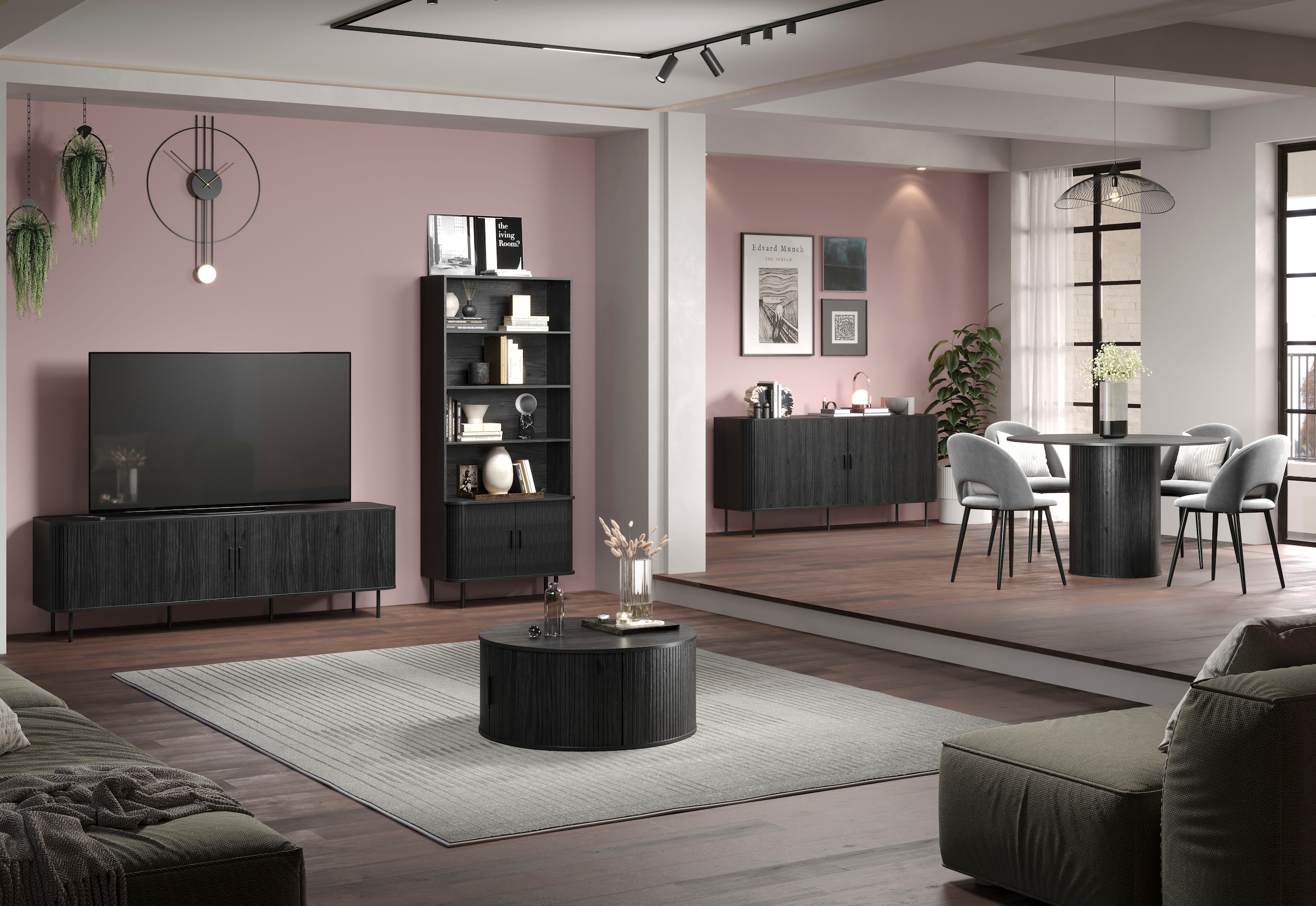 Home affaire Couchtisch »Ronda« 1 Stk. tlg. Runder Sofatisch mit Stauraum - Maße (B/T/H) 80/80/36 cm