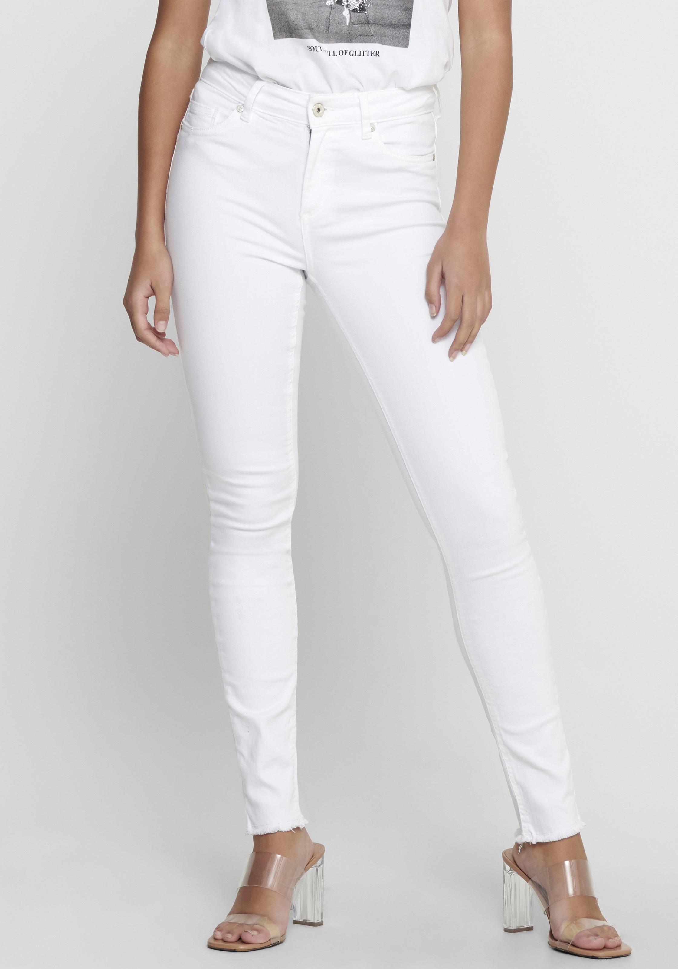 Only Ankle-Jeans »ONLBLUSH MID SK RAW ANK«