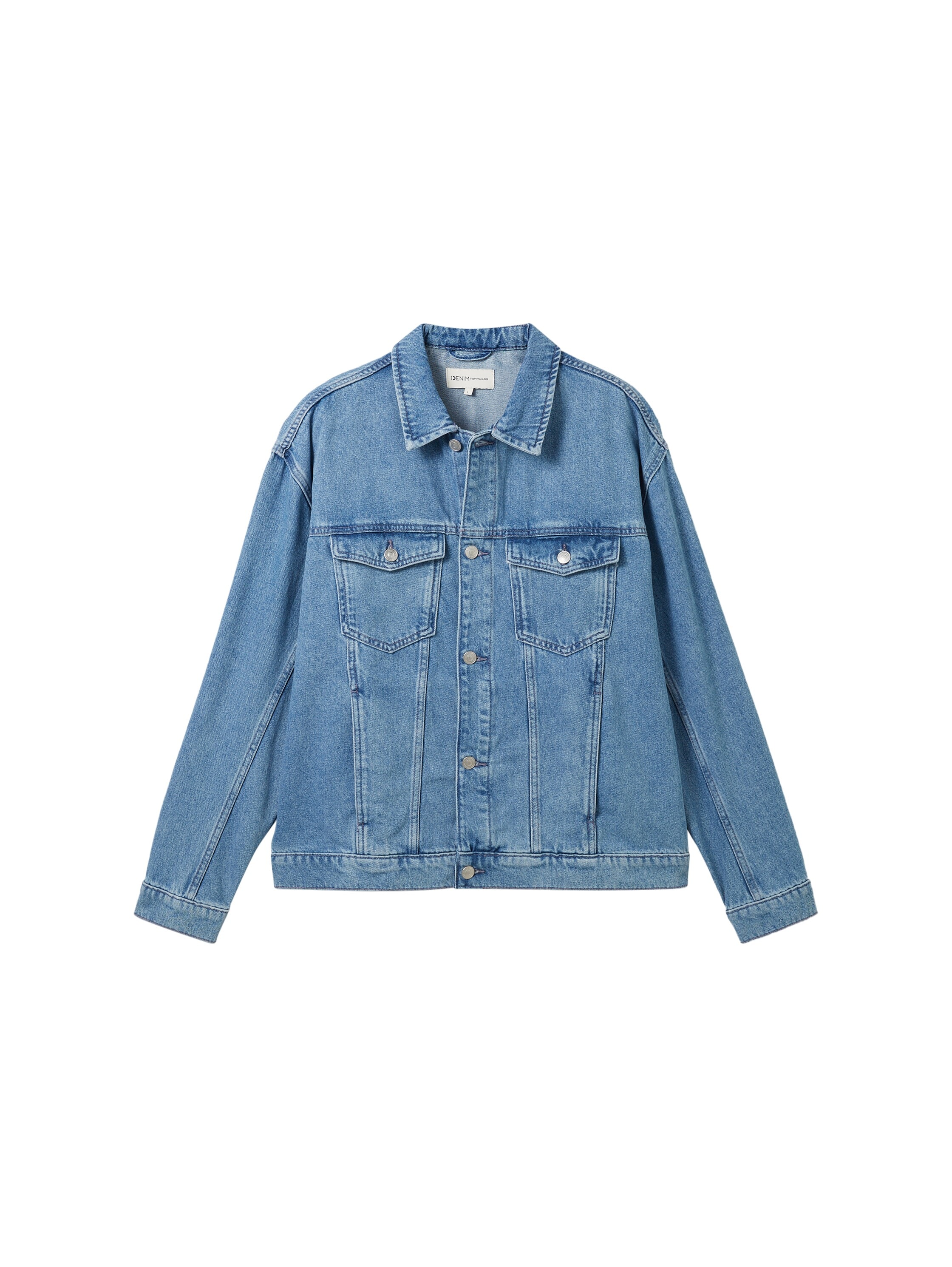 TOM TAILOR Denim Jeansjacke, ohne Kapuze, mit Knopfleiste