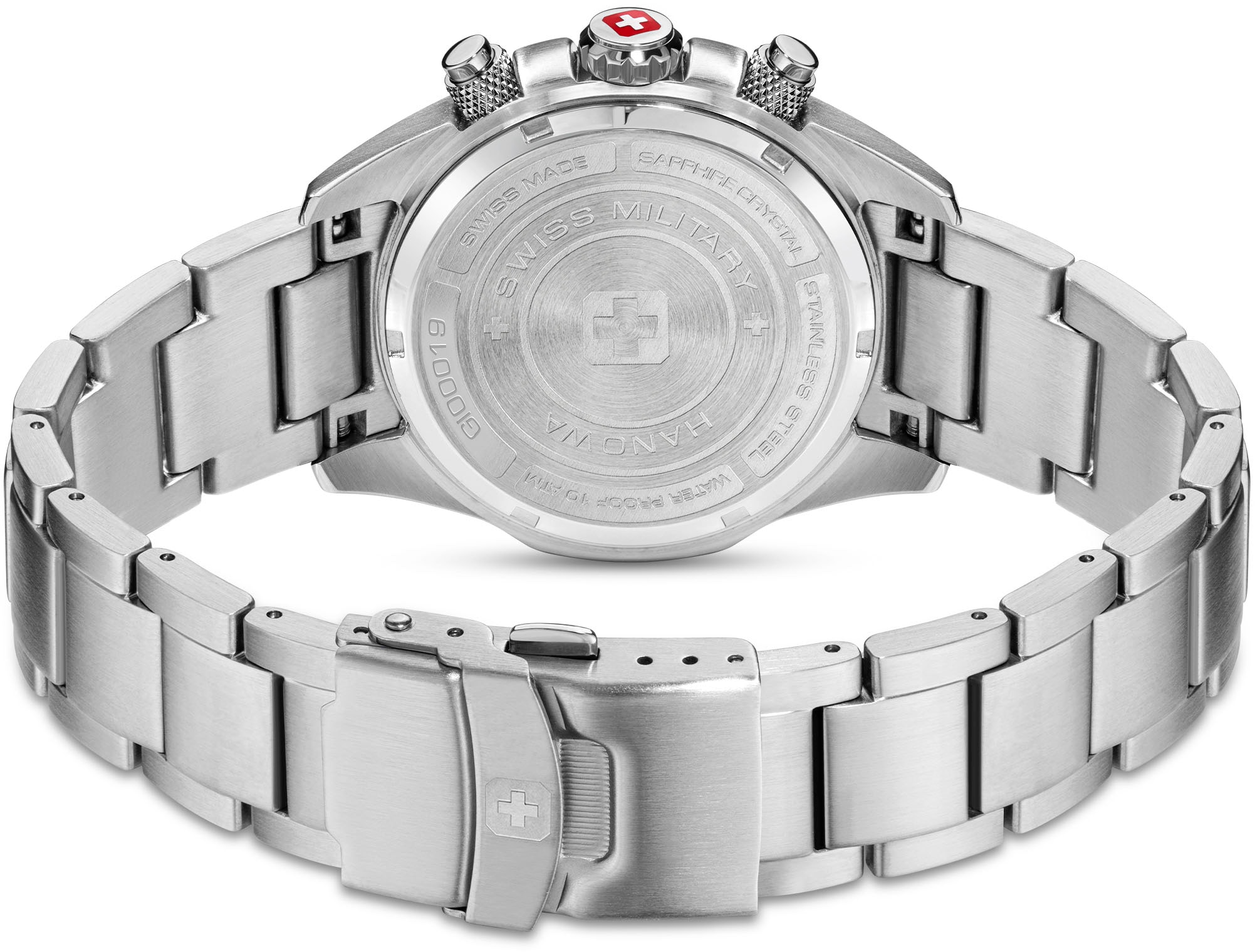 Swiss Military Hanowa Chronograph »CHIROPTERA NIGHT VISION, SMWGI0001901«, Quarzuhr, Herrenuhr, Datum, Stoppfunktion, Saphirglas, Swiss Made
