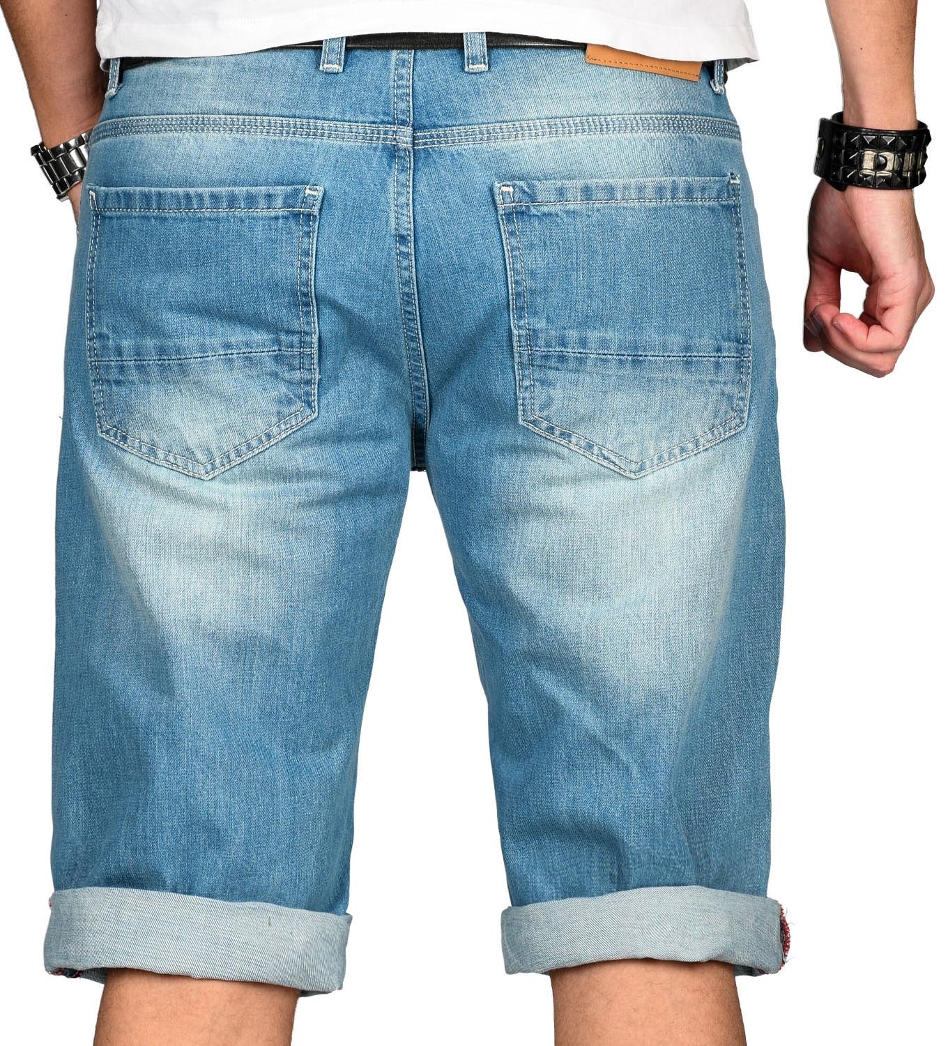 Alessandro Salvarini Jeansshorts »A. Salvarini Herren Shorts kurze Hose«