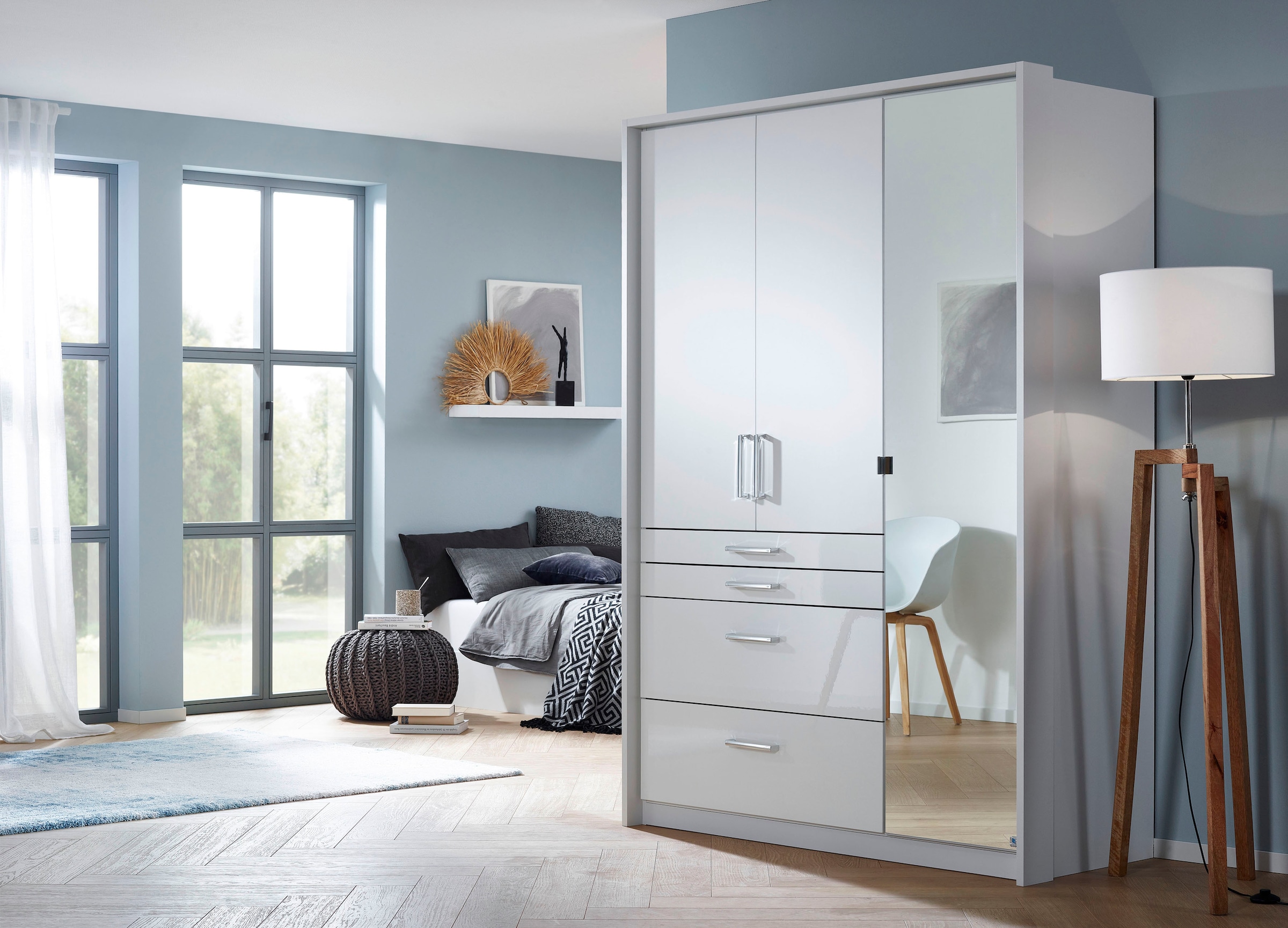 rauch Drehtürenschrank »Kleiderschrank Schrank Garderobe Garderobenschrank Topseller HOMBURG« inkl. Passepartout, oberer Schubkasten mit Einteilung MADE IN GERMANY