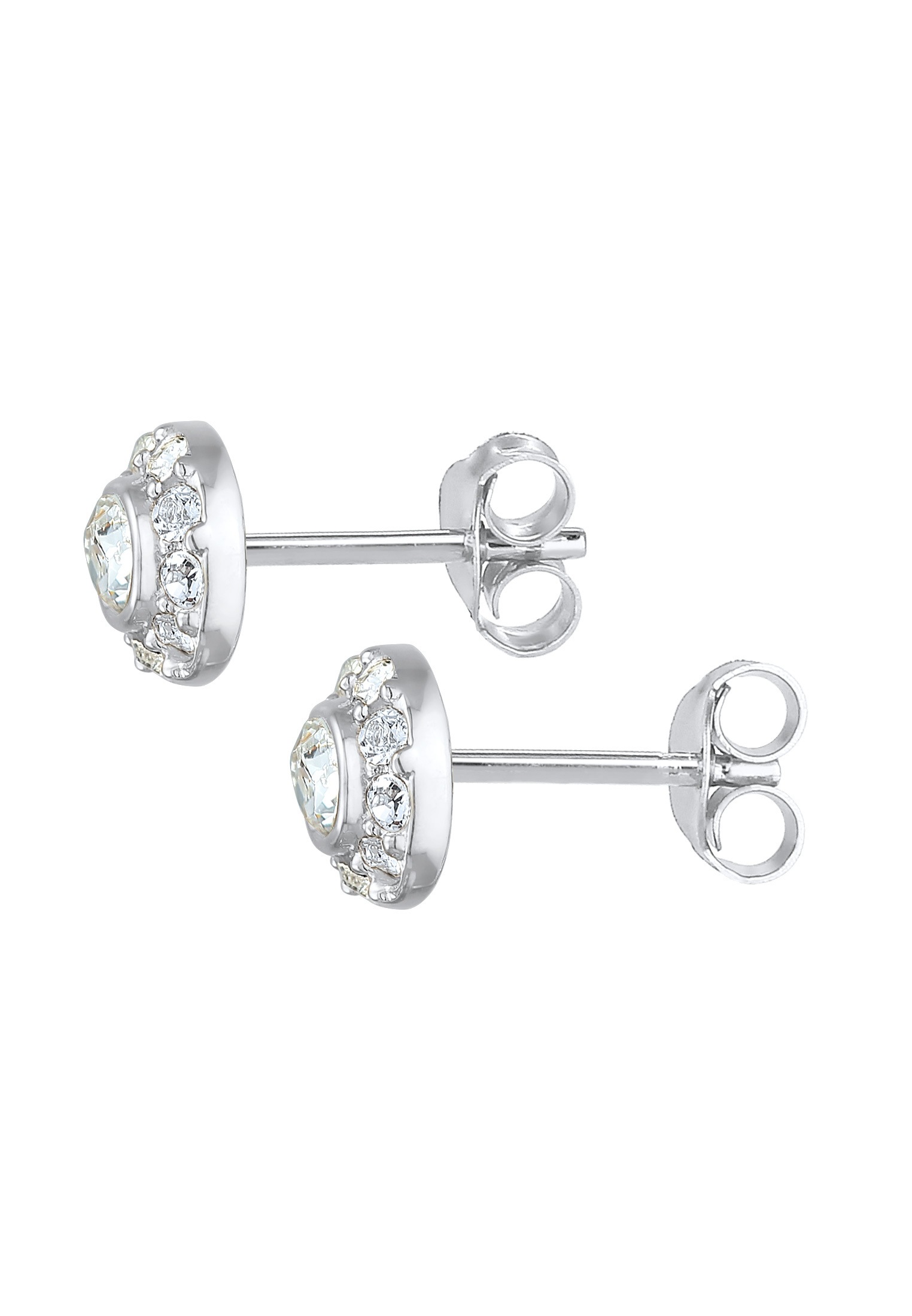 Elli Paar Ohrstecker »Ohrringe Rund Glamourös 925 Silber, mit Kristallen von Swarovski®«