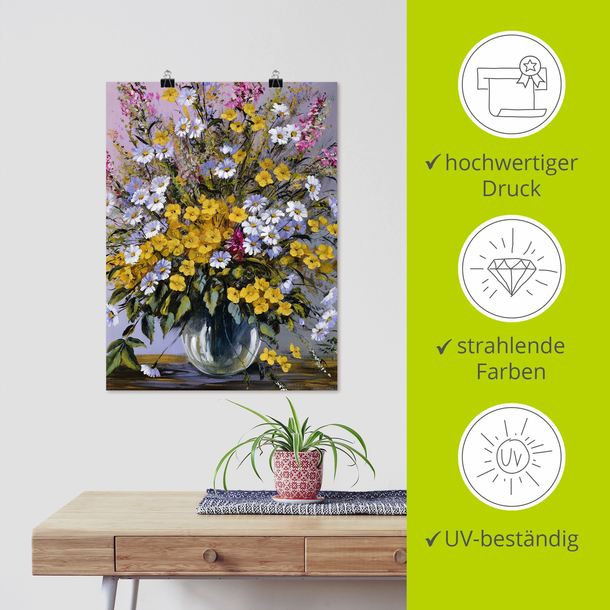 Artland Wandbild »Gemischter Strauß« 1 Stk. tlg. als Leinwandbild, Poster in verschied. Größen