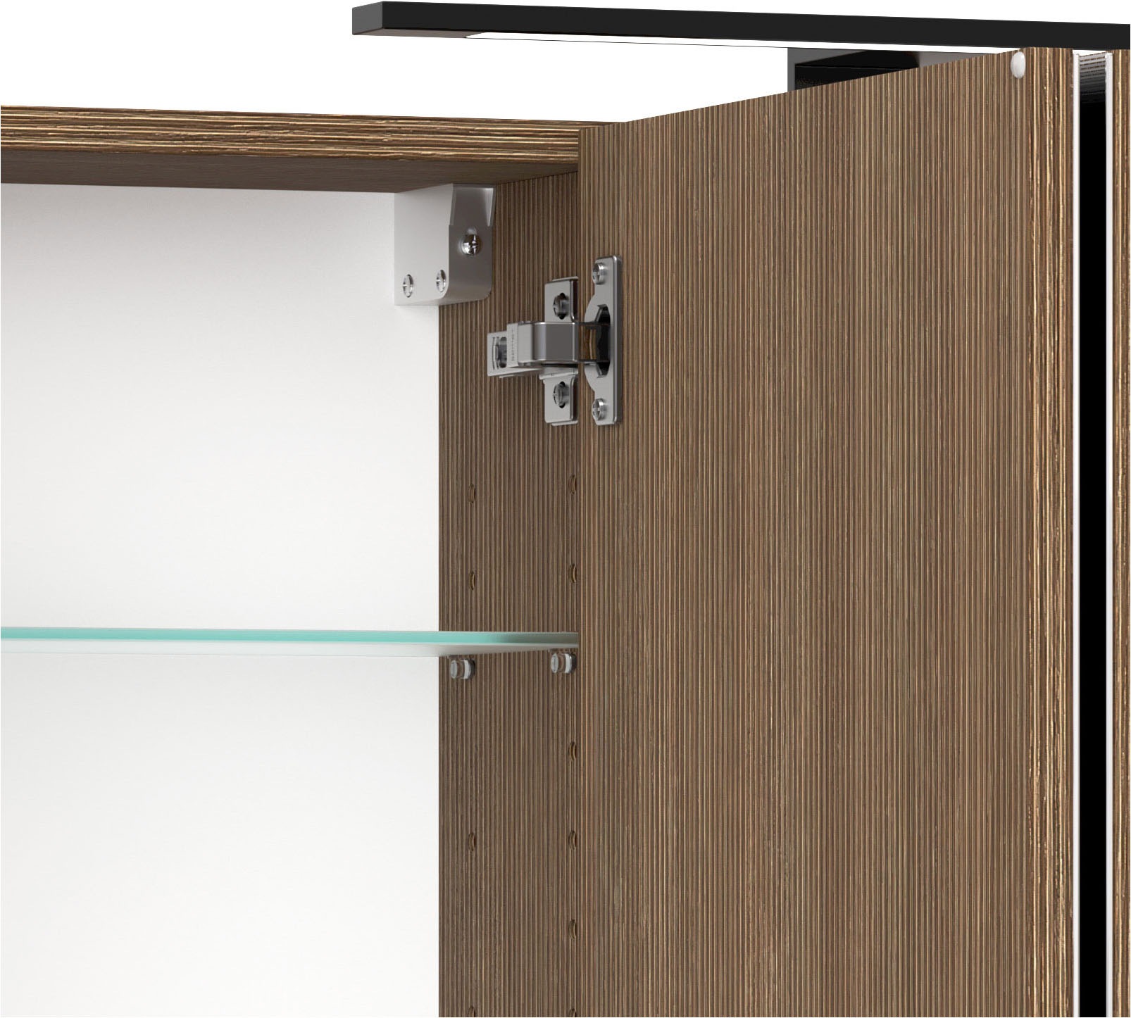 welltime Spiegelschrank, Welltime, Breite 120 cm, gedämpfte Scharniere, inkl. Steckdose