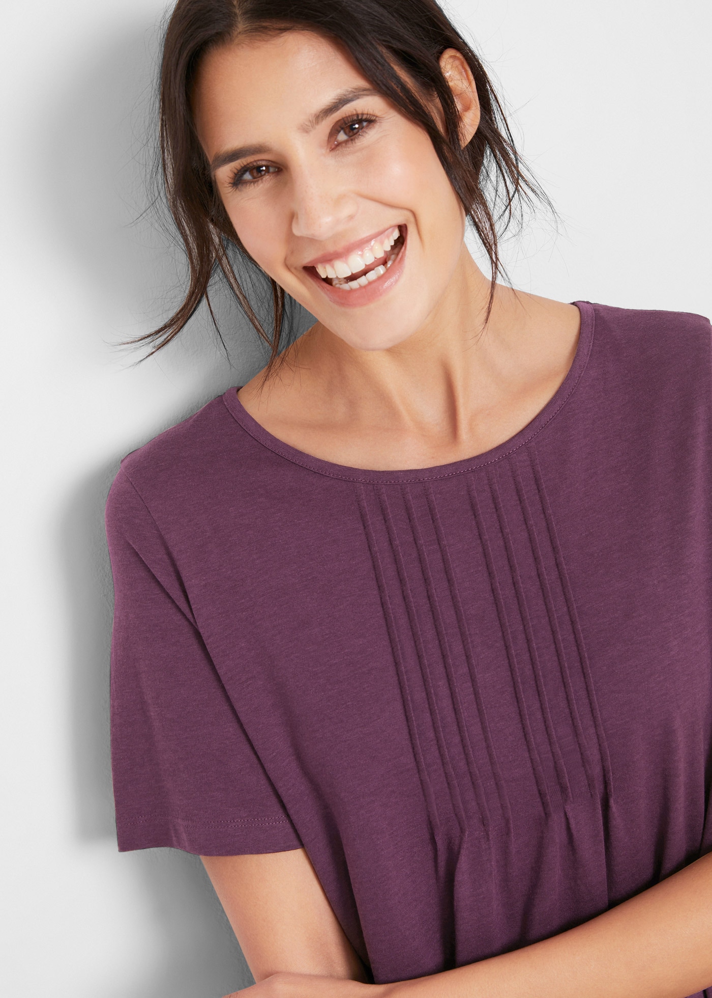 bonprix T-Shirt »T-Shirt in A-Linien-Form, kurzarm« T-Shirt in A-Linien-Form, kurzarm