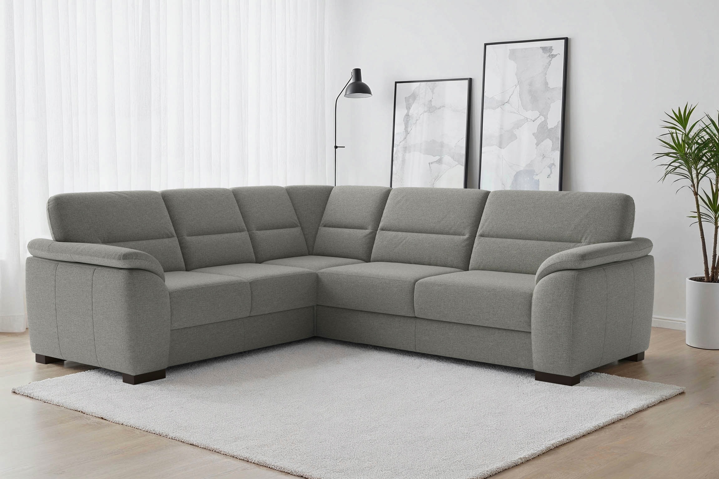 sit&more Ecksofa »Montego L-Form, B: 255 cm« wahlweise mit Bettfunktion und Schubkasten