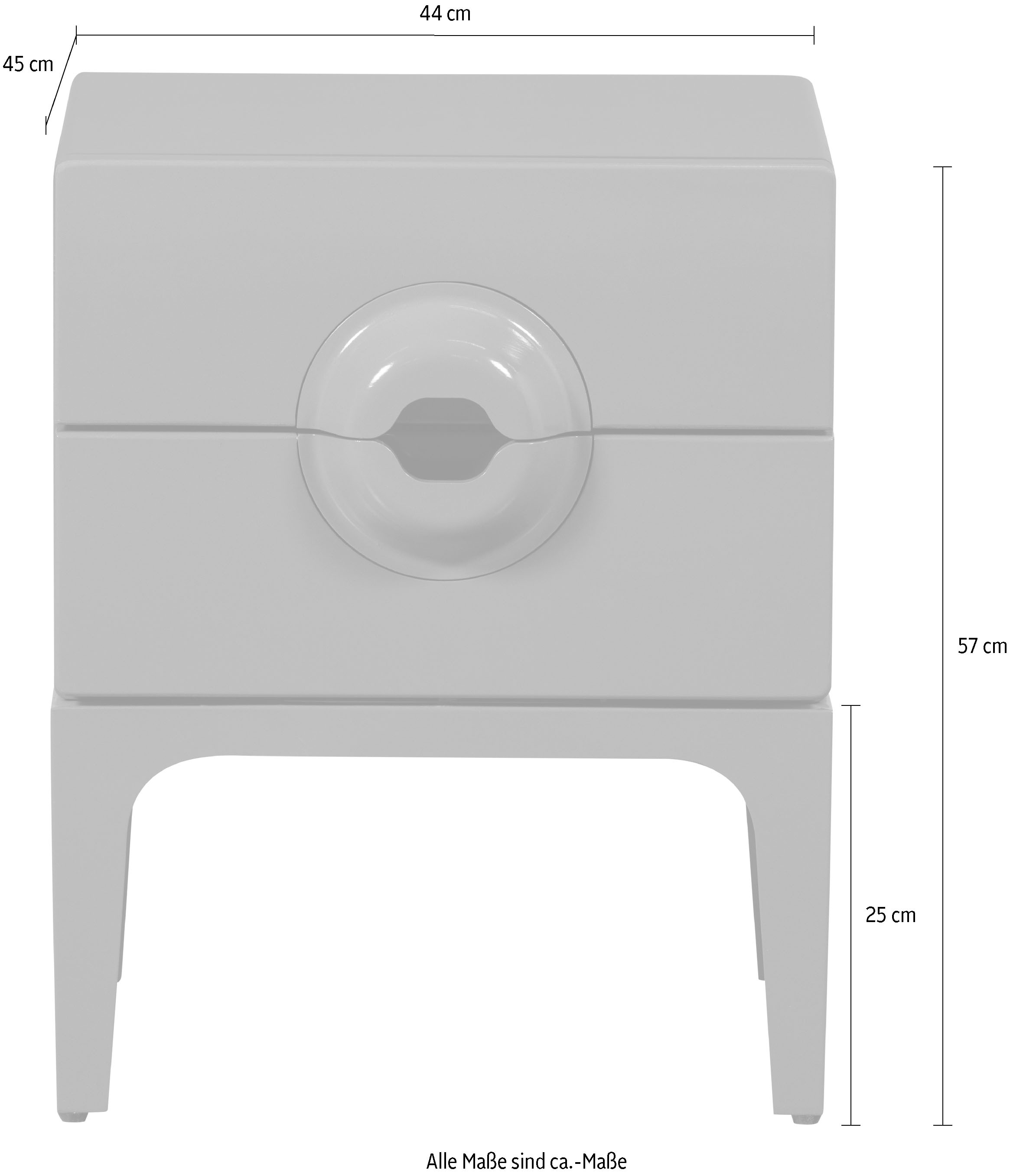 WOOOD Nachttisch »WOOOD Merge Kommode/Nachttisch 2 Schubladen«
