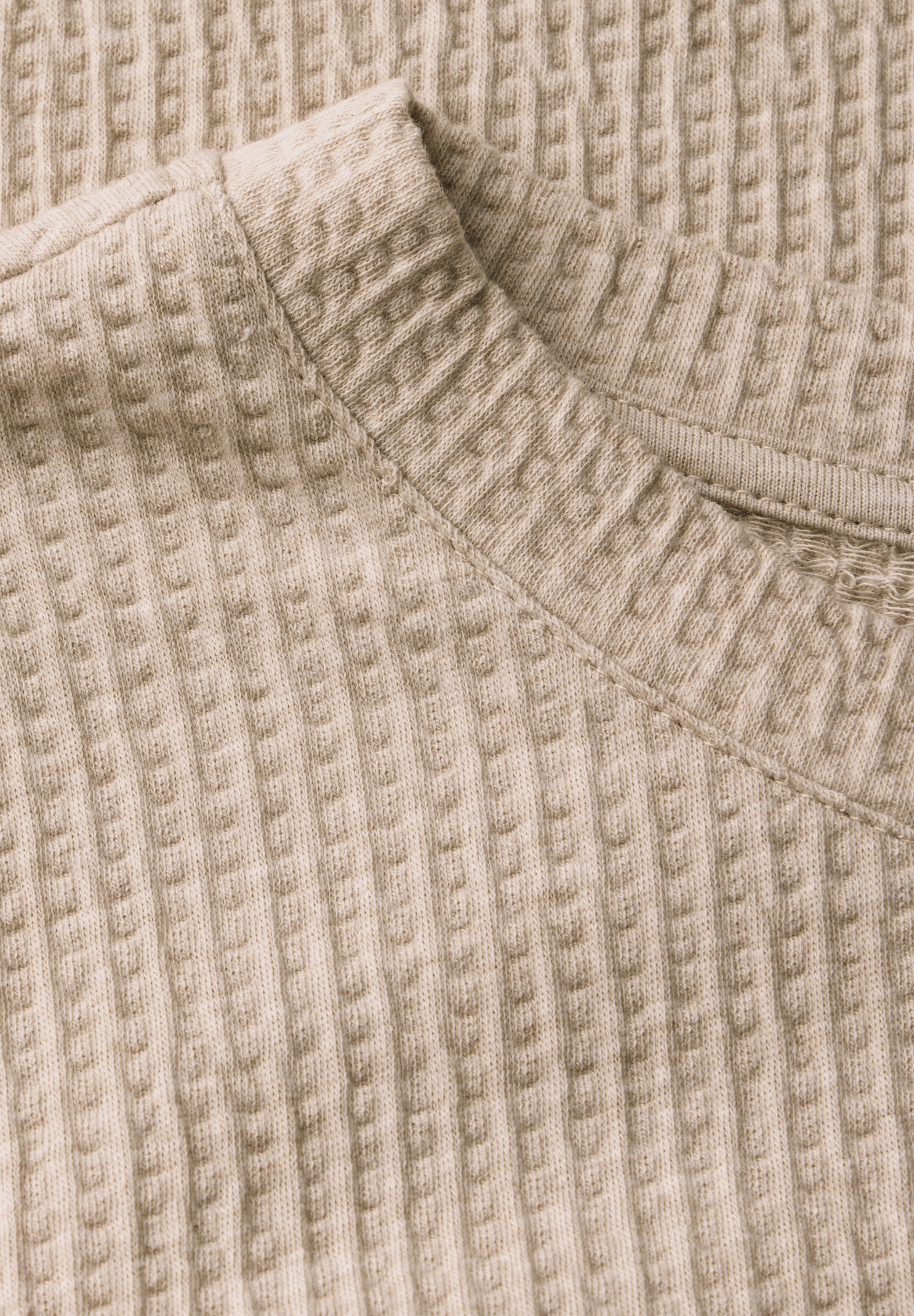 STREET ONE Sweatshirt, Struktur-Optik, mit elastischem Saum mit Tunnelzug