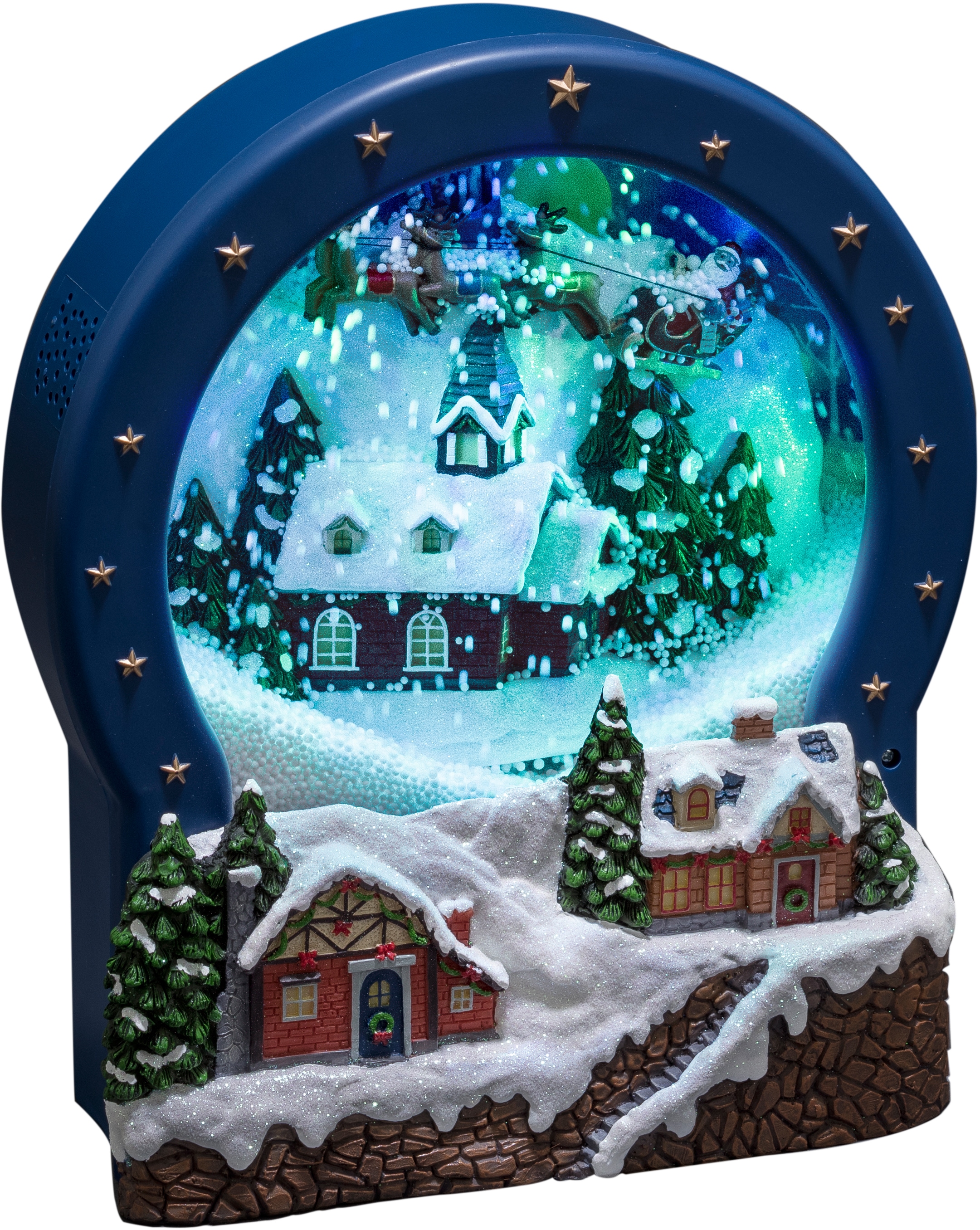 KONSTSMIDE LED Dekolicht »Weihnachtsdeko«, 9 flammig-flammig, Szenerie  Dorf, Glas, mit Animation + 8 klassischen Weihnachtsliedern bei OTTO