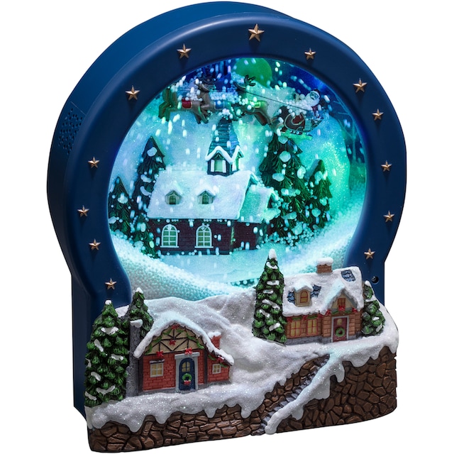 KONSTSMIDE LED Dekolicht »Weihnachtsdeko«, 9 flammig-flammig, Szenerie  Dorf, Glas, mit Animation + 8 klassischen Weihnachtsliedern bei OTTO