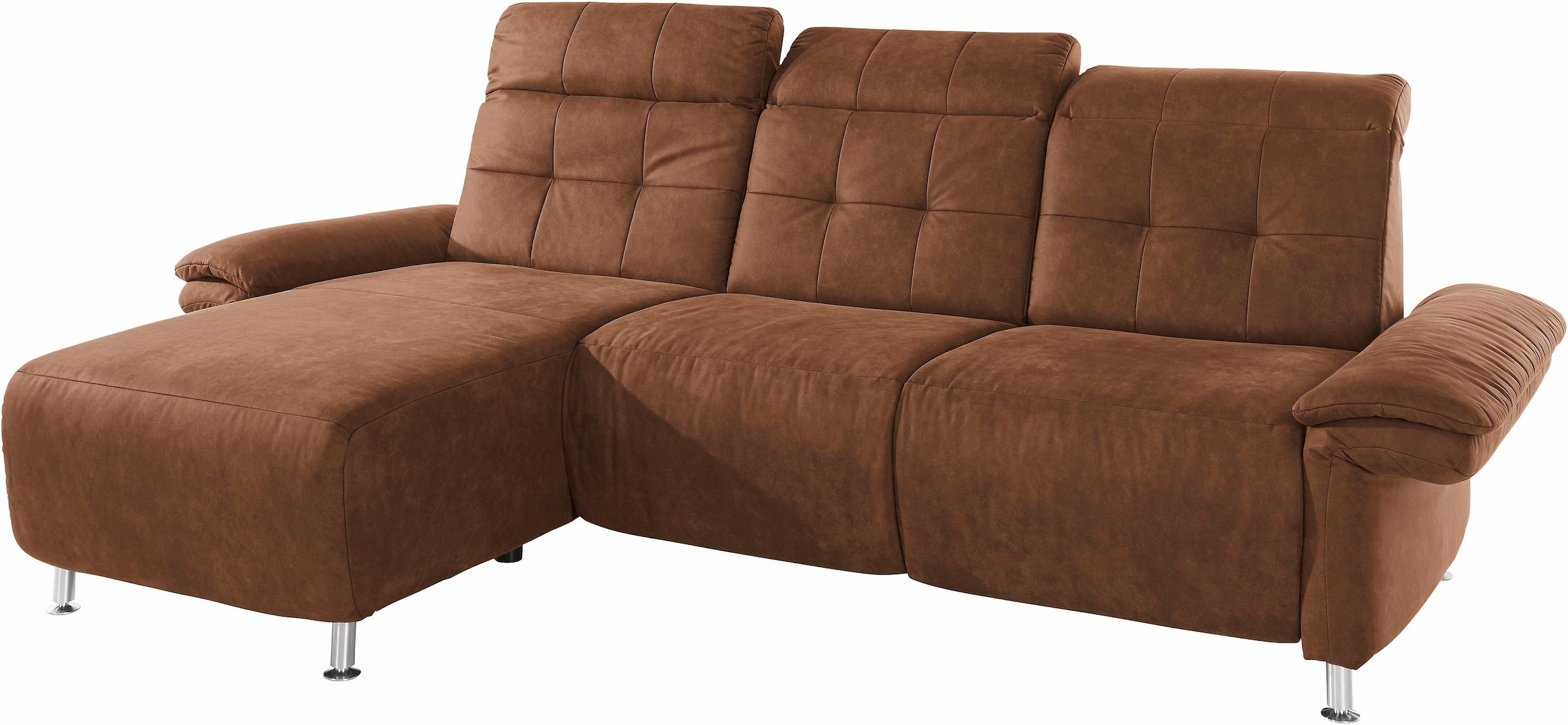 Places of Style Ecksofa »Manhattan L-Form«, 2 Sitze mit elektrischer Relaxfunktion, verstellbare Armlehnen