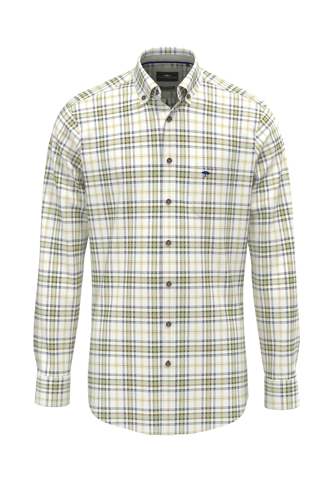 FYNCH-HATTON Karohemd mit Button-Down-Kragen
