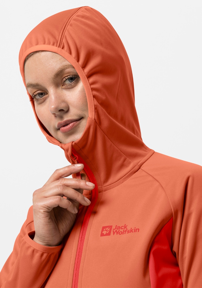 Jack Wolfskin Softshelljacke »GO HIKE SOFTSHELL W«, mit Kapuze