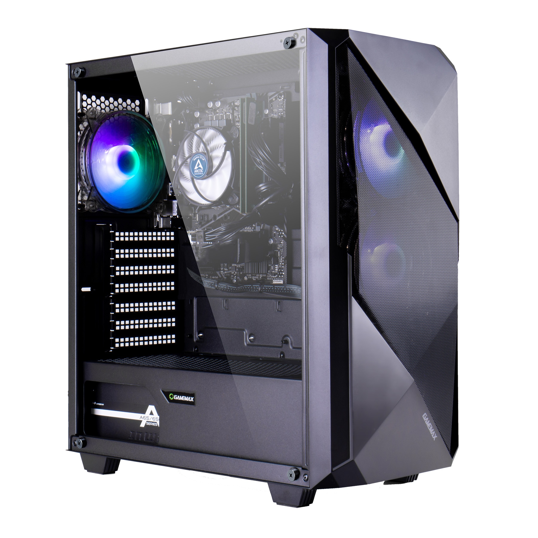 GAMEMAX PC-Komplettsystem »MegaDeal Striker SET2590«, (inkl. Maus, Tastatur & Rucksack), Windows 11 + MSI PRO MP2412DE Monitor 60cm (24")