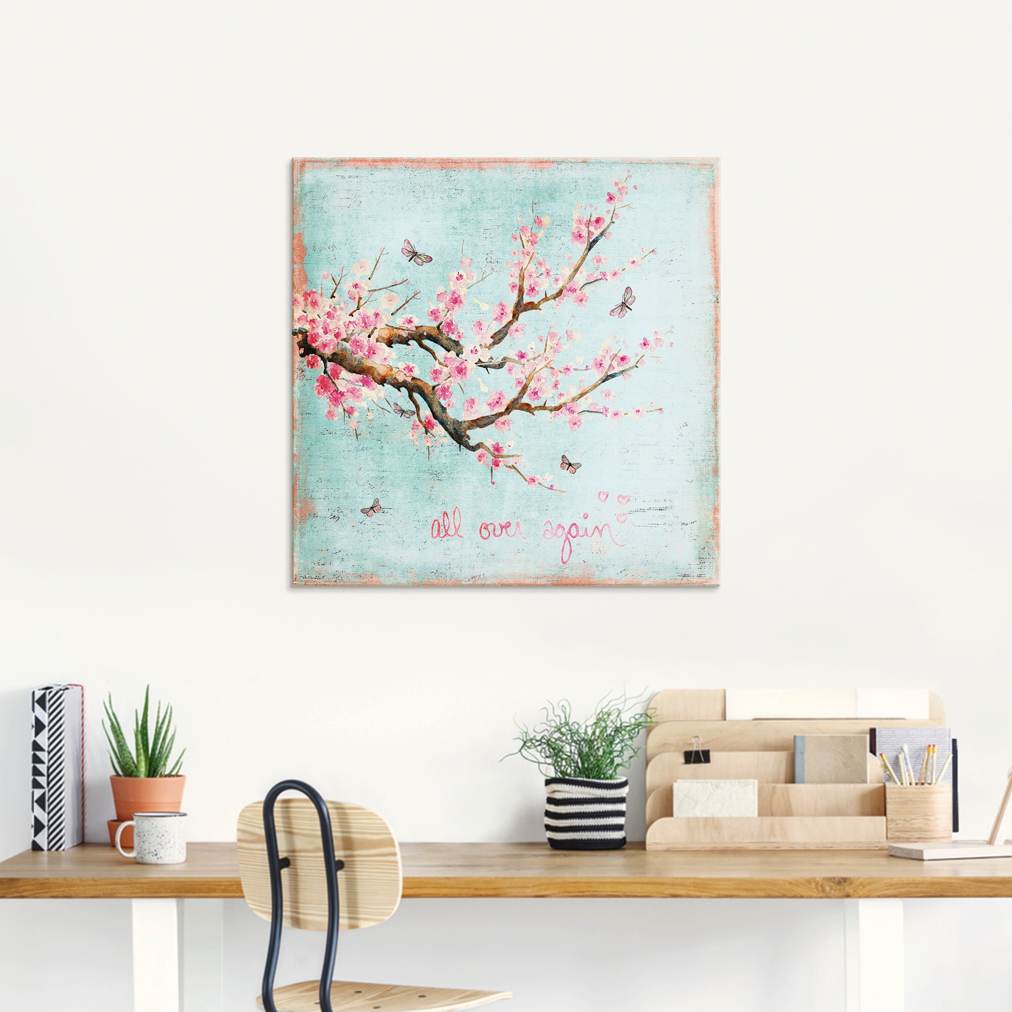 Artland Glasbild »Er ist wieder da«, Blumen, (1 St.), in verschiedenen Größen